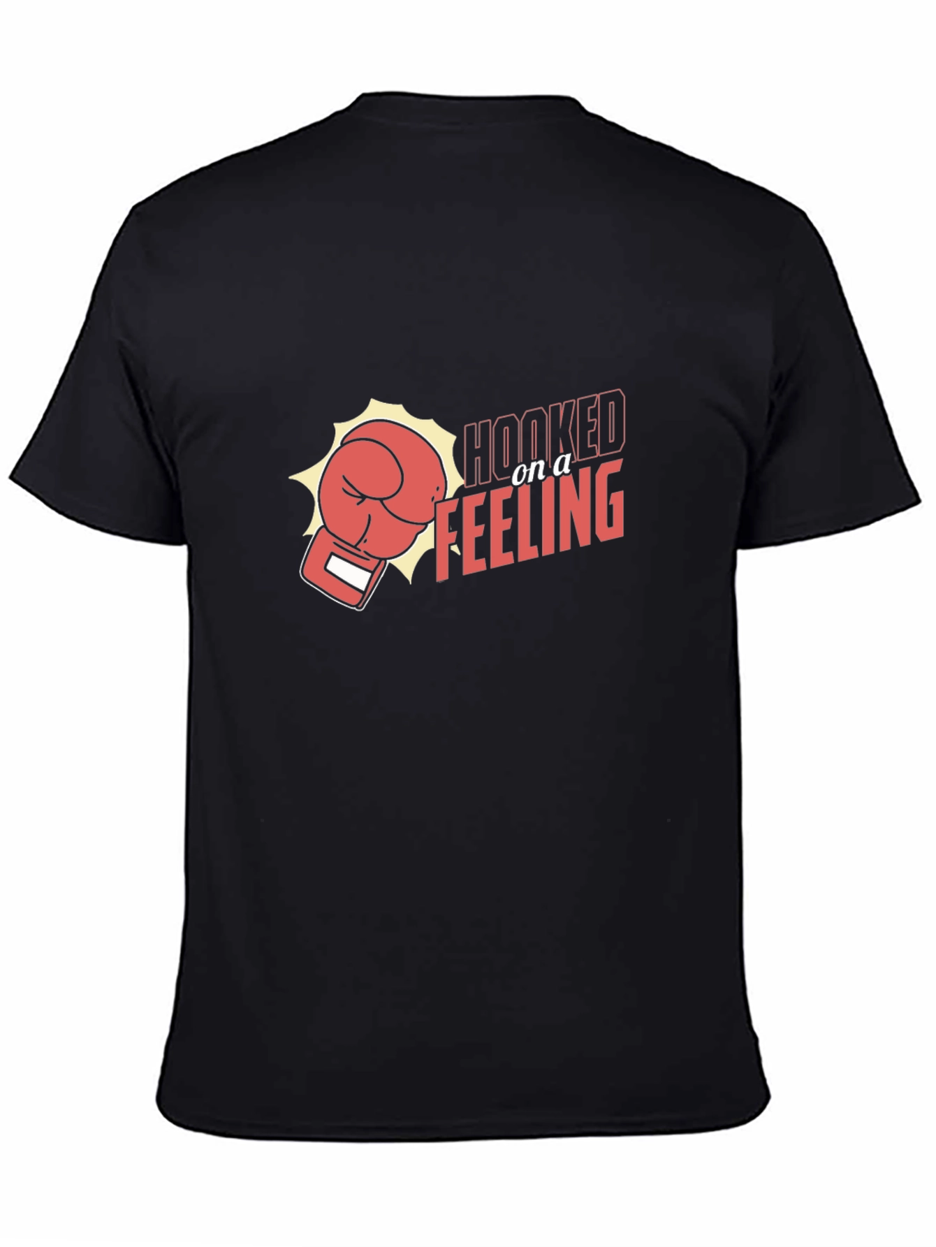 Black Hooked On a Feeling Boxing Glove Graphic Tee view 4