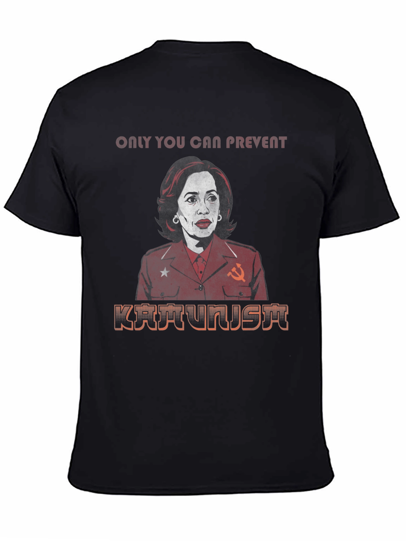 Black Kamunist Kamala Parody T-Shirt view 4