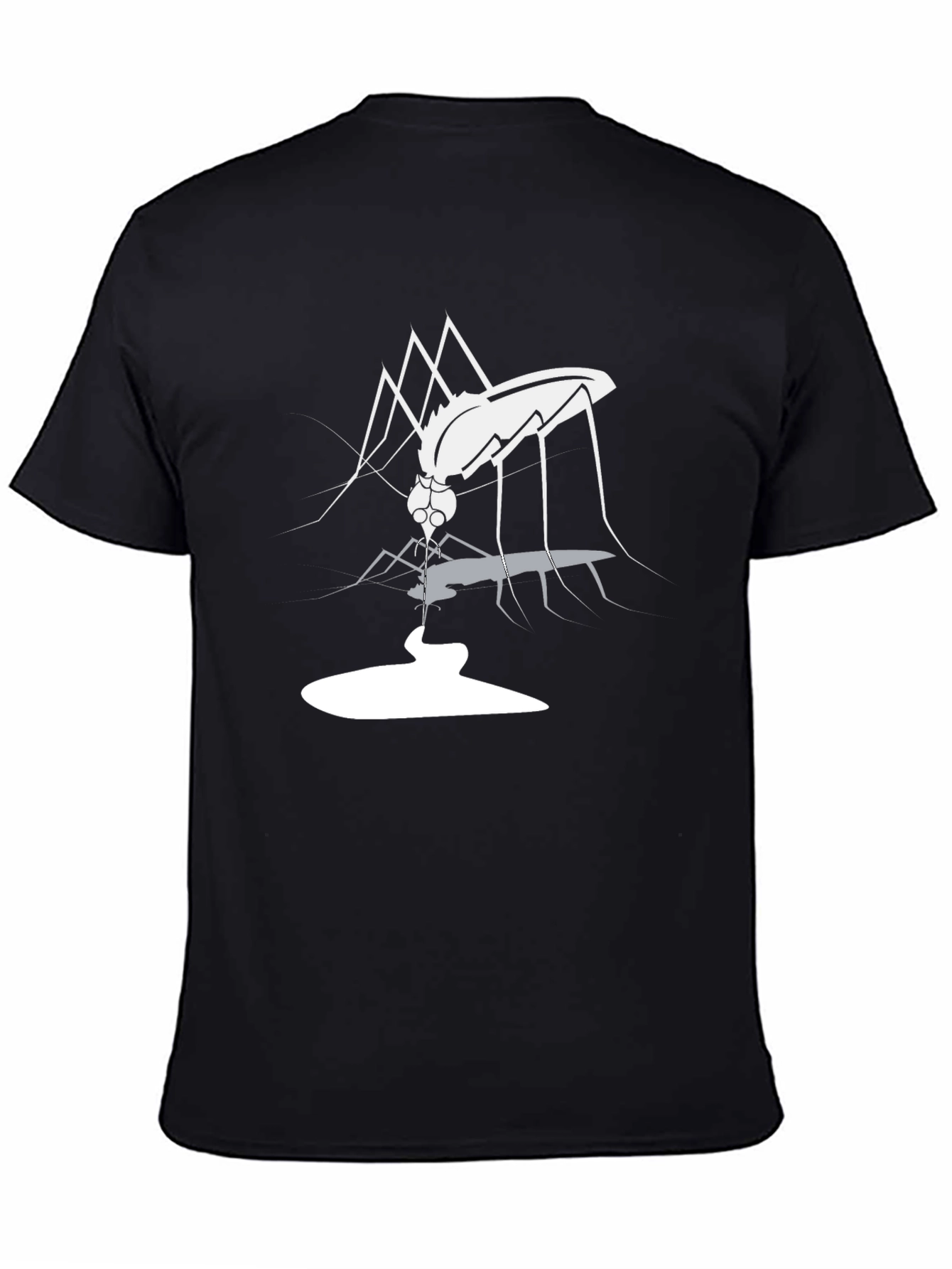 Black Mosquito Graphic T-Shirt - Men's Black Tee view 4