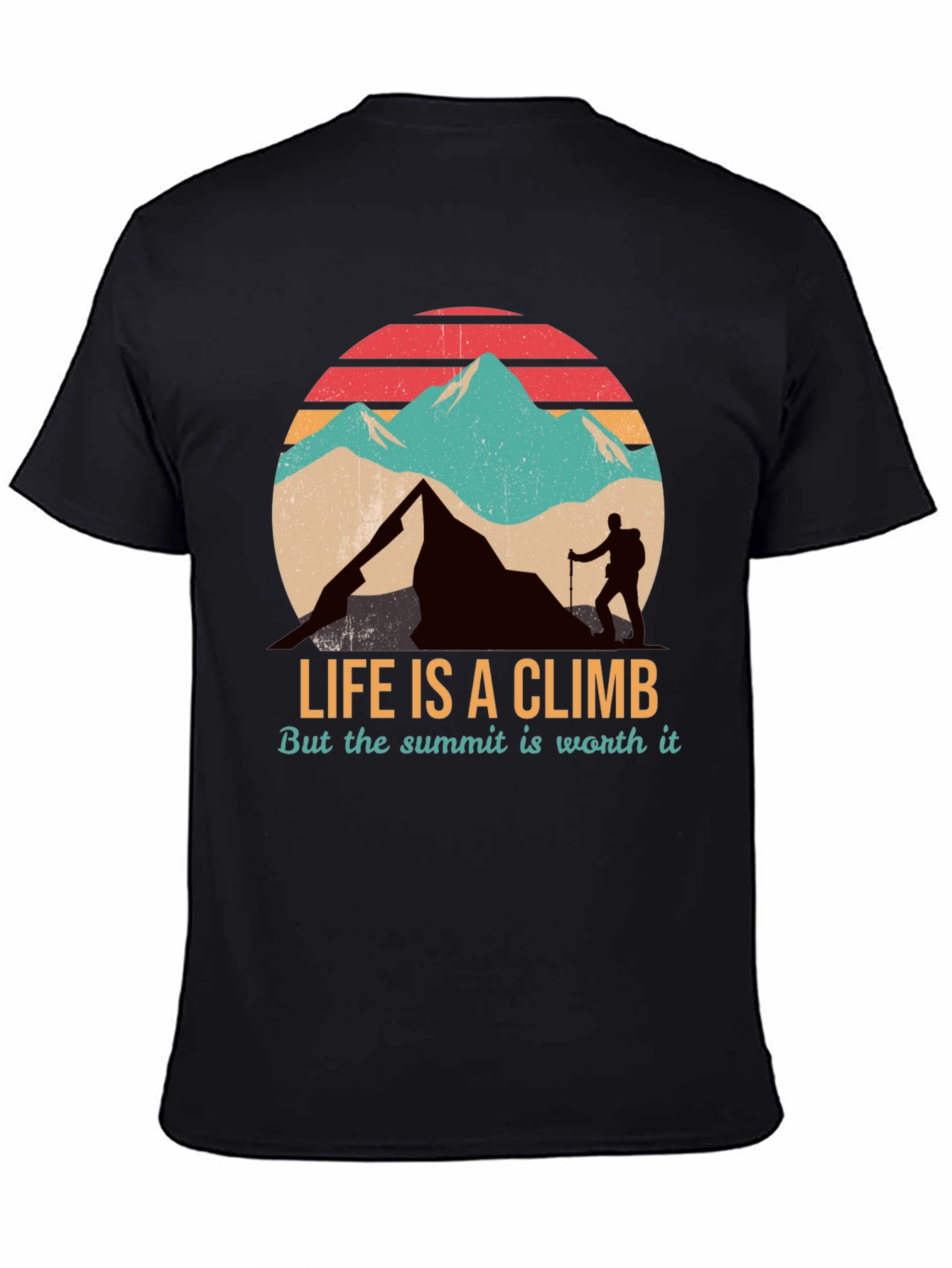 Black Life is a Climb T-Shirt view 4