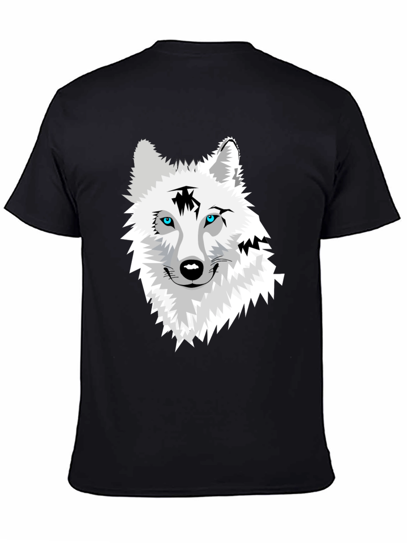 Black Wolf Graphic Black T-Shirt view 4