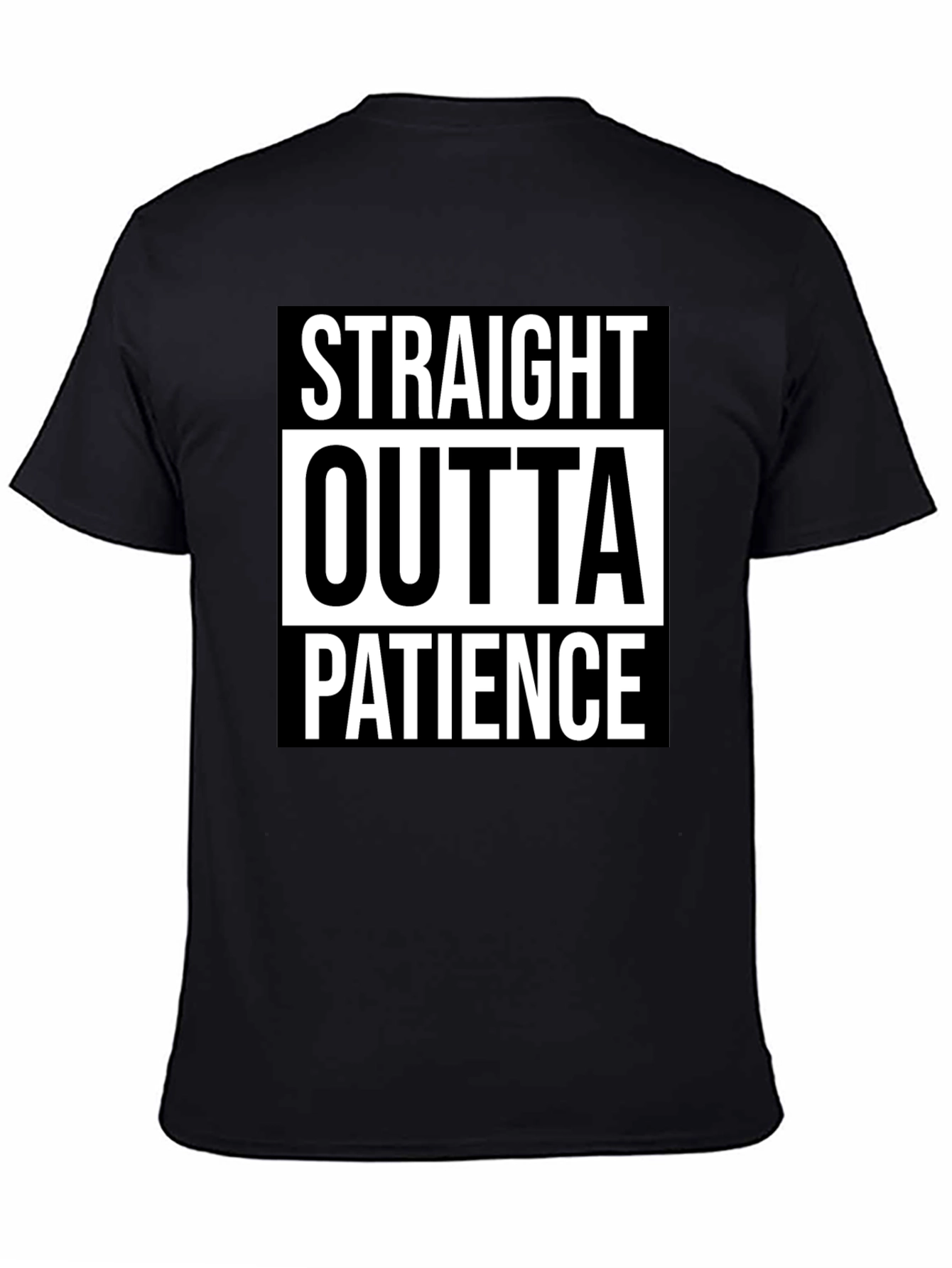 Black Straight Outta Patience Graphic Tee view 4