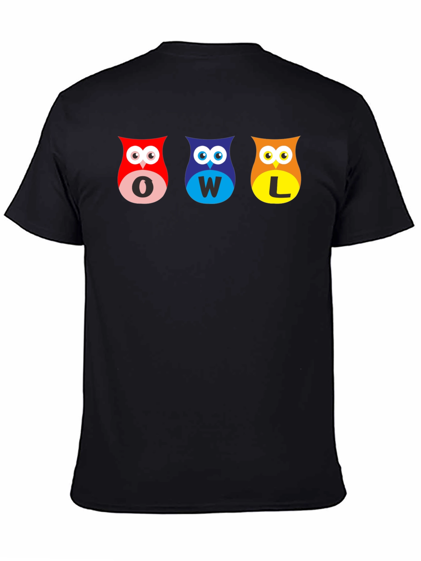 Black OWL Graphic Print Tee view 4