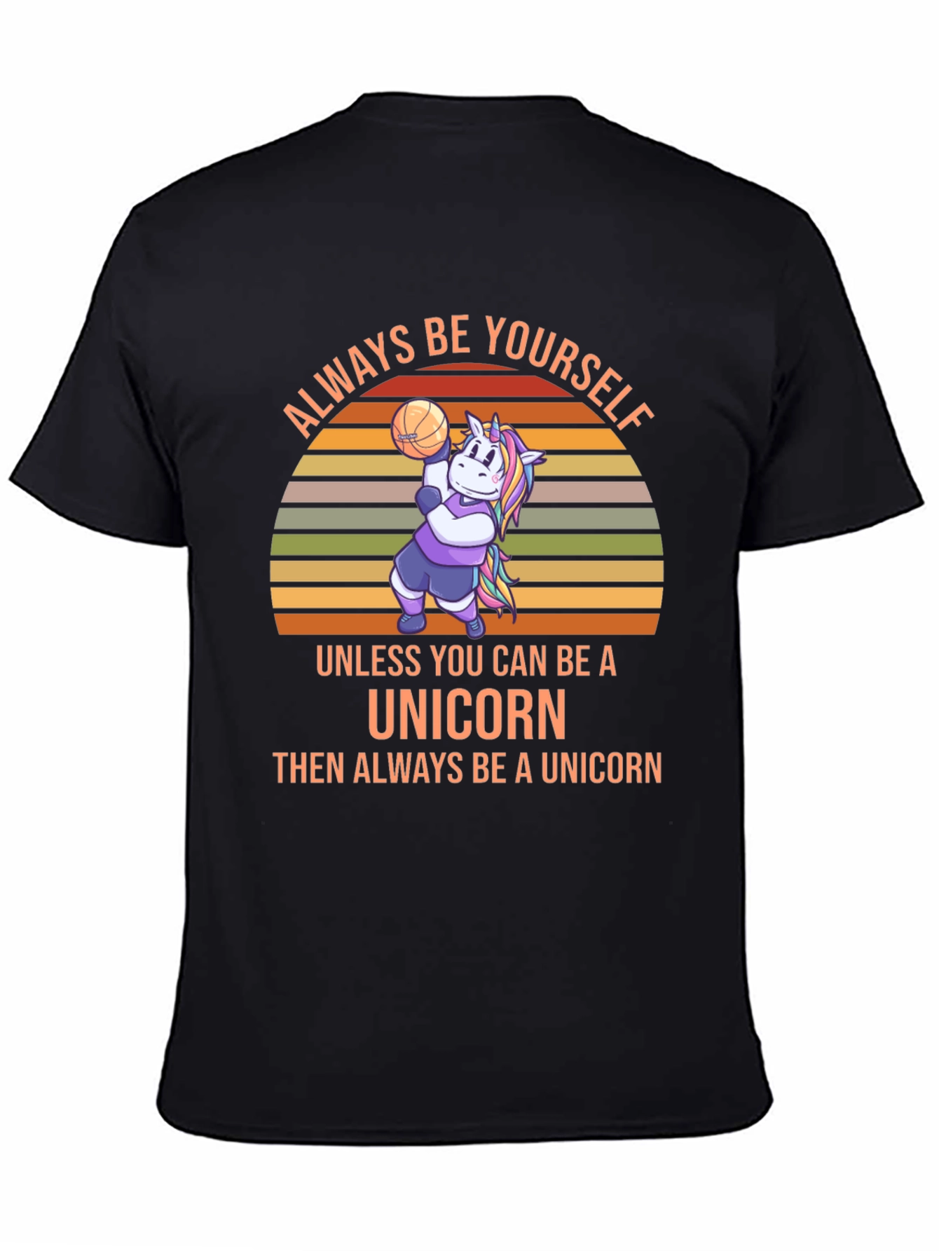 Black Always Be Yourself Unicorn T-Shirt view 4