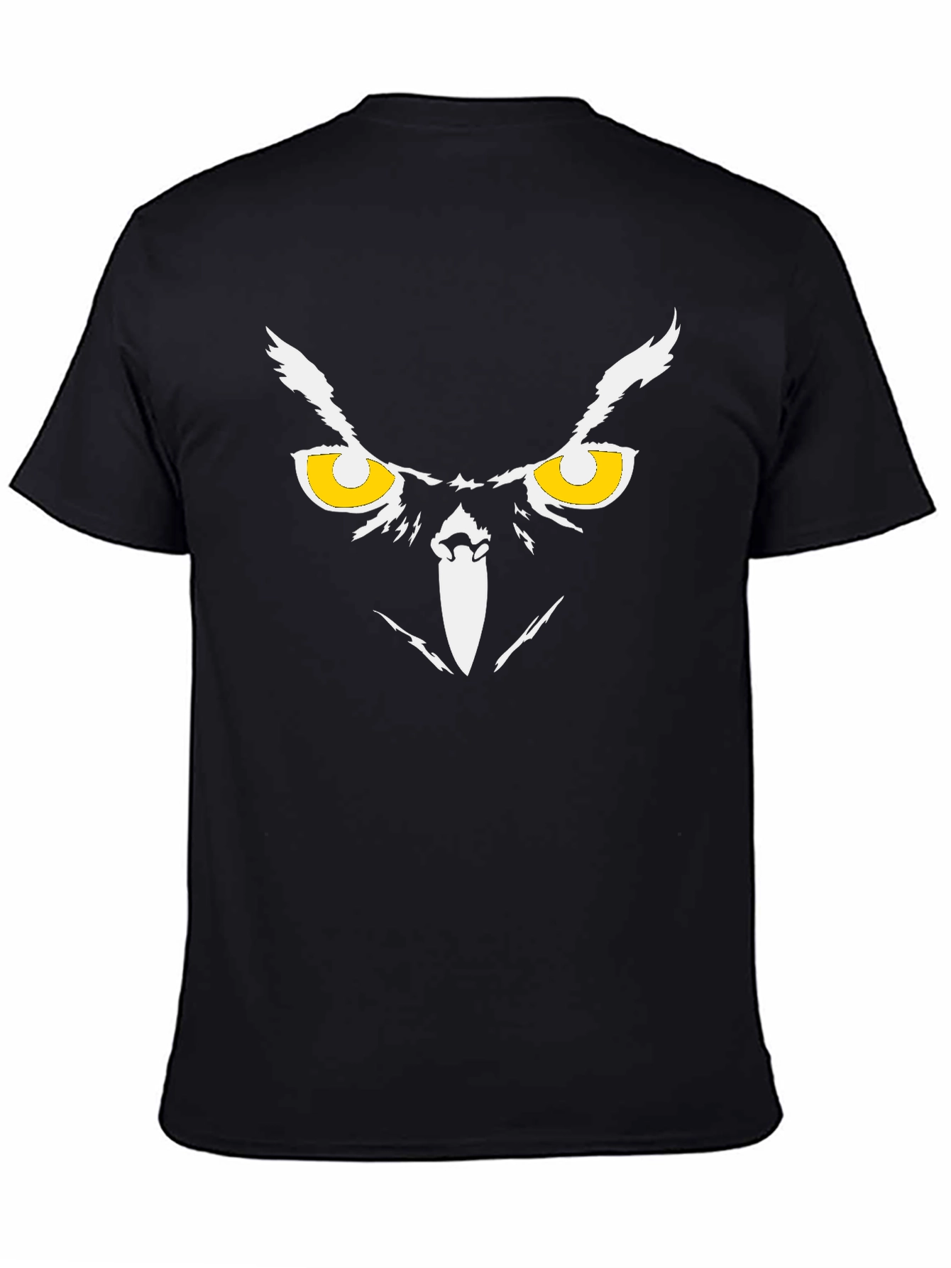 Black Owl Eyes Graphic Black T-Shirt view 4