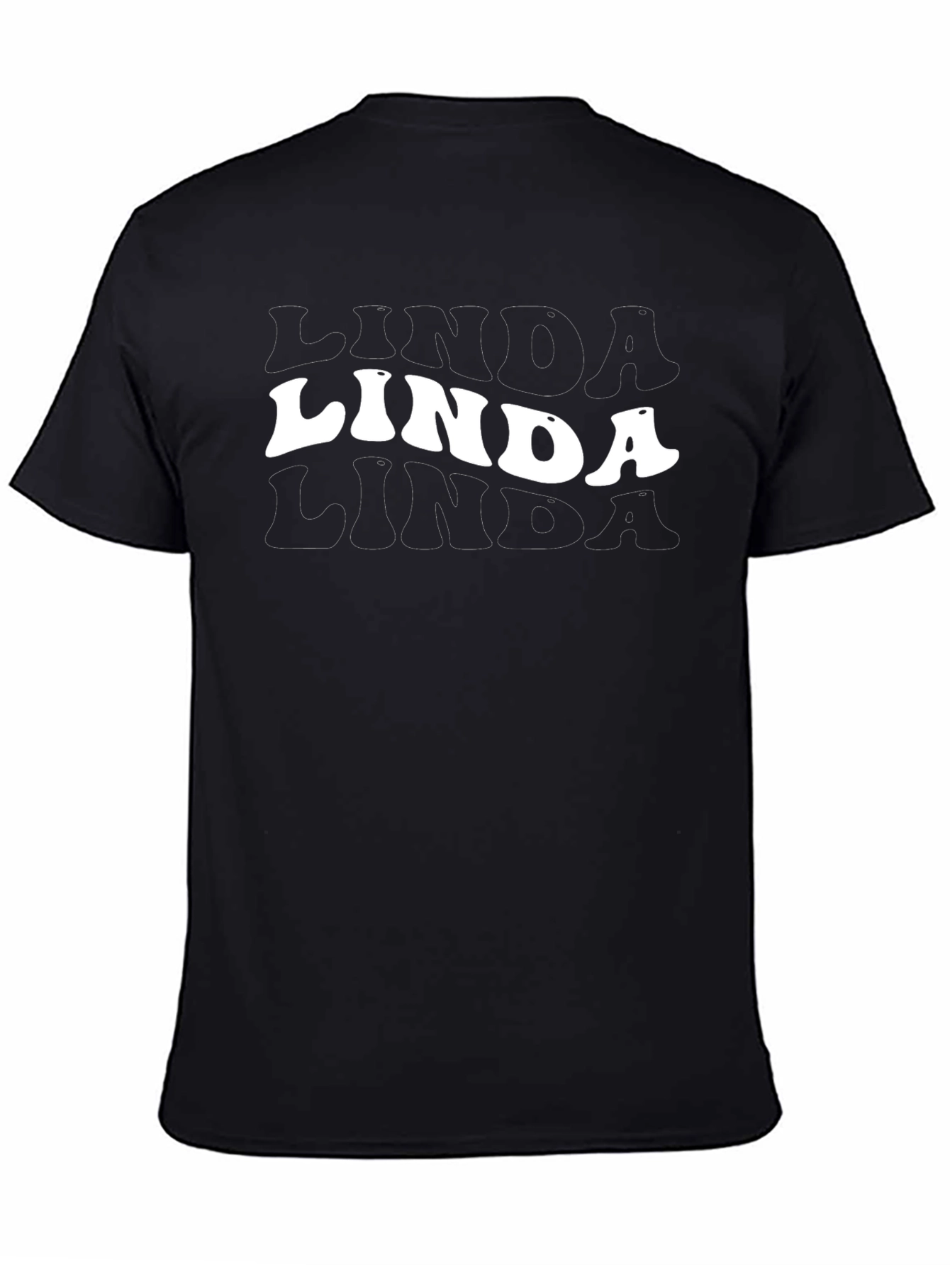 Black Retro "Linda" Black Graphic Tee view 4
