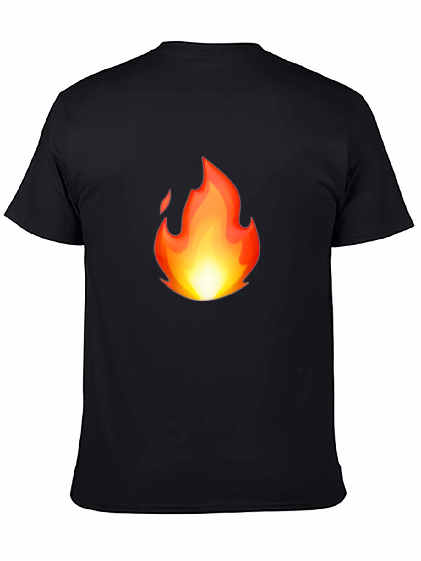 Black Fiery Black T-Shirt - Bold Graphic Tee view 4