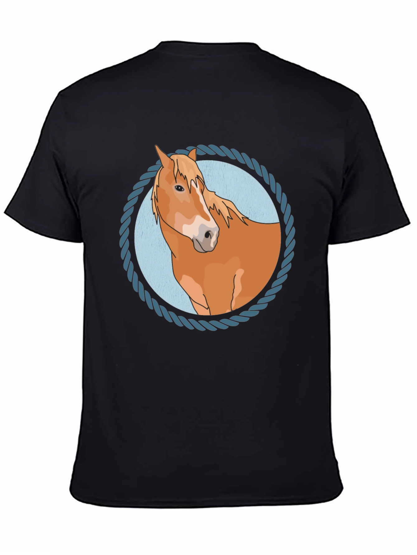 Black Horse Graphic Tee - Men's Black T-Shirt view 4