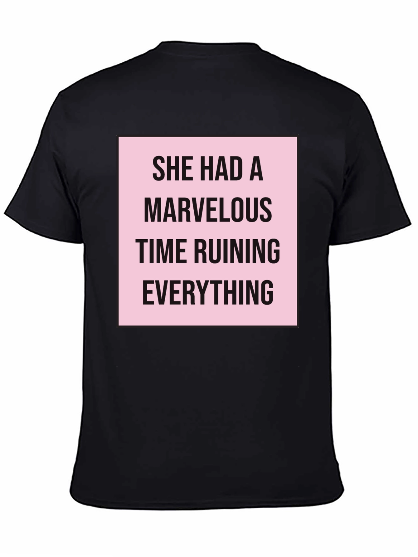 Black Marvelous Ruining T-Shirt - Trendy Graphic Tee view 4