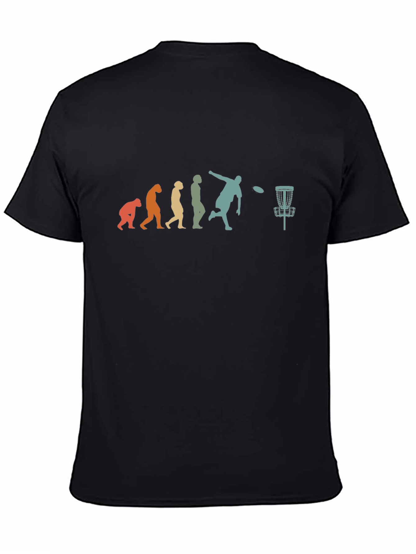 Black Disc Golf Evolution Graphic T-Shirt view 4