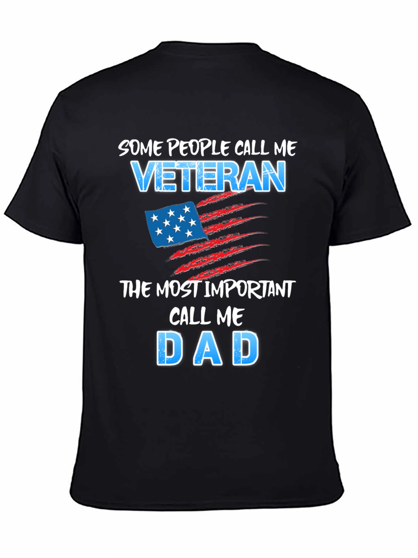 Black Veteran Dad Graphic Tee view 4