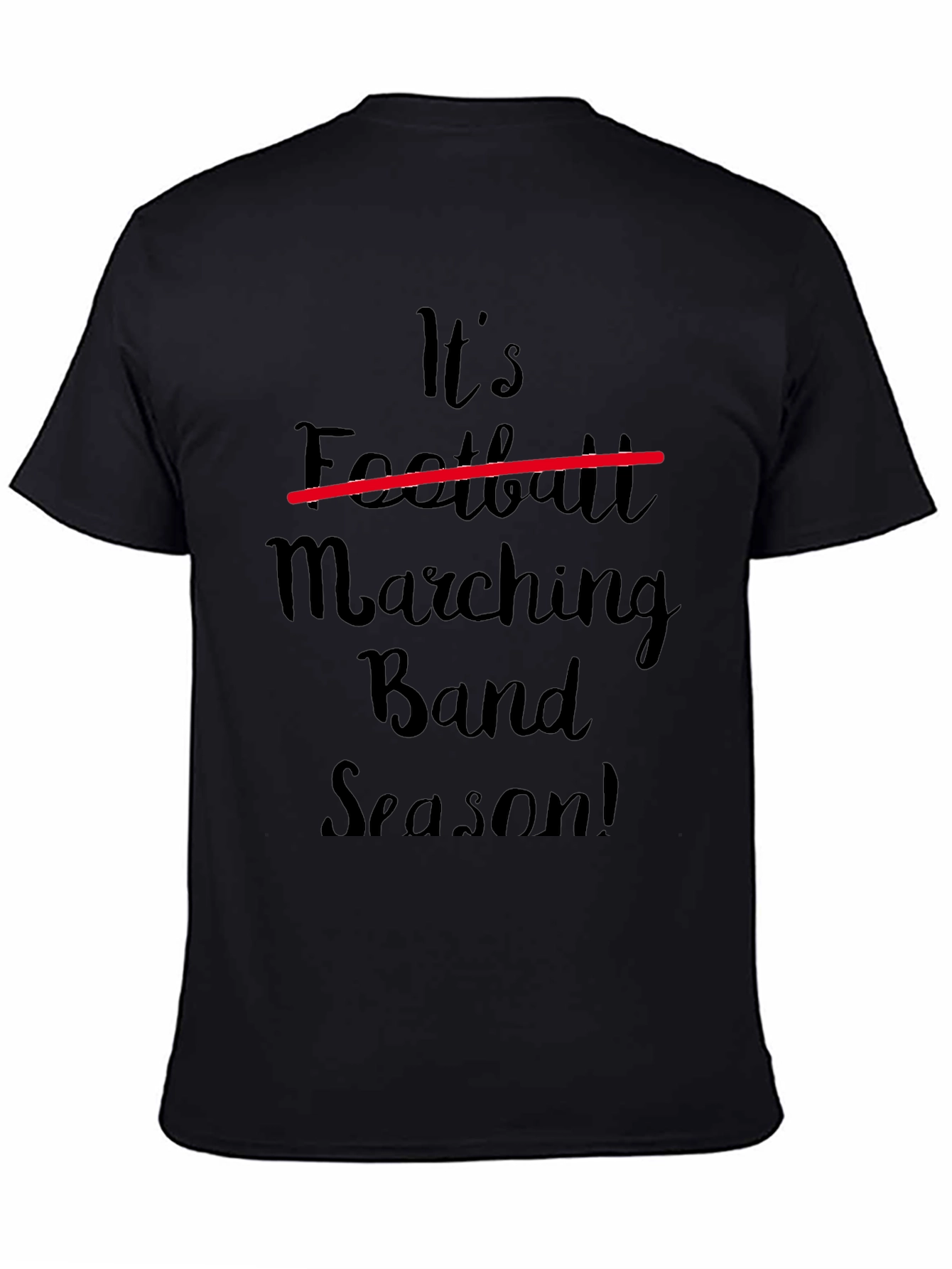 Black Marching Band Season T-Shirt - Black view 4