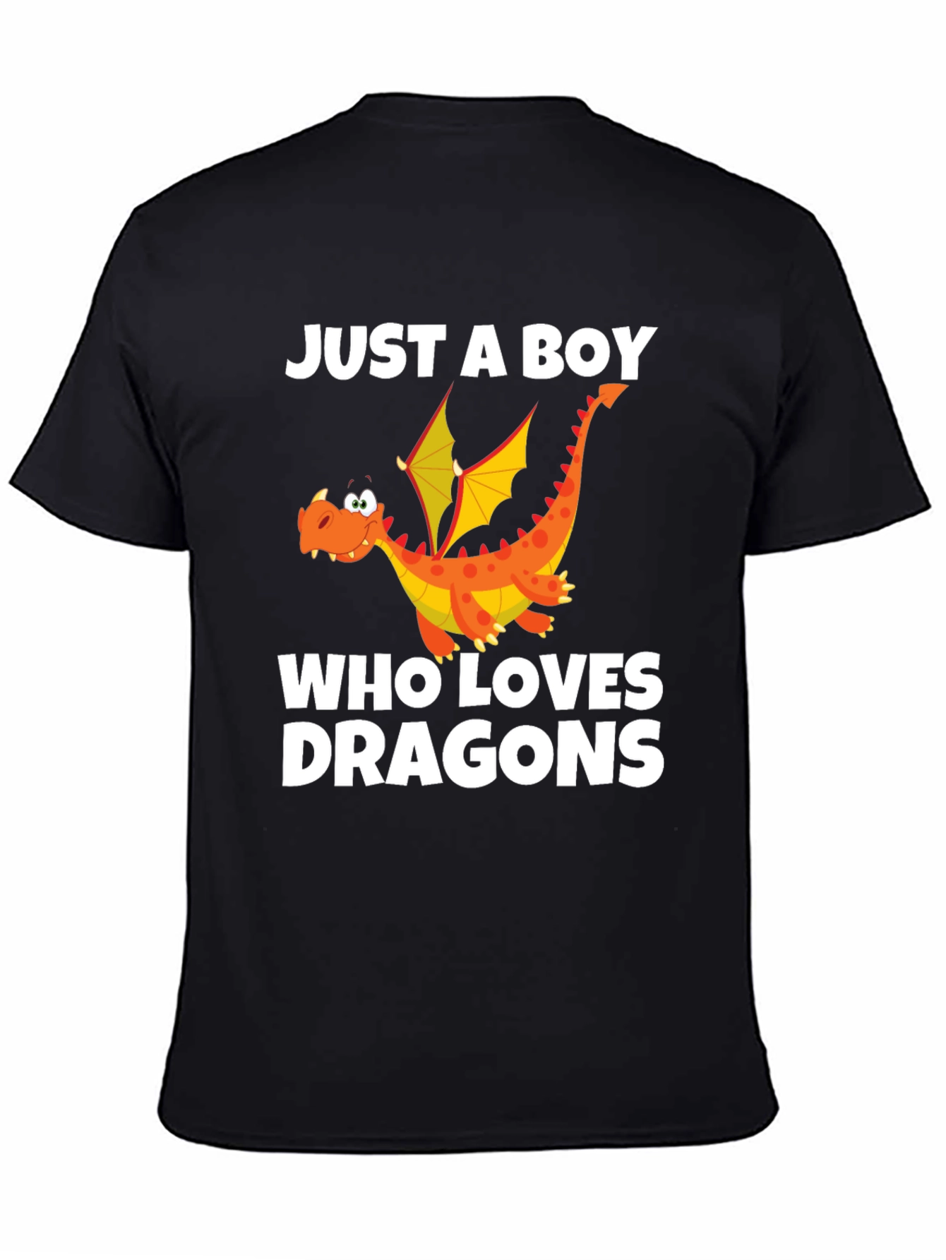 Black Boy's Dragon Lover Graphic T-Shirt view 4
