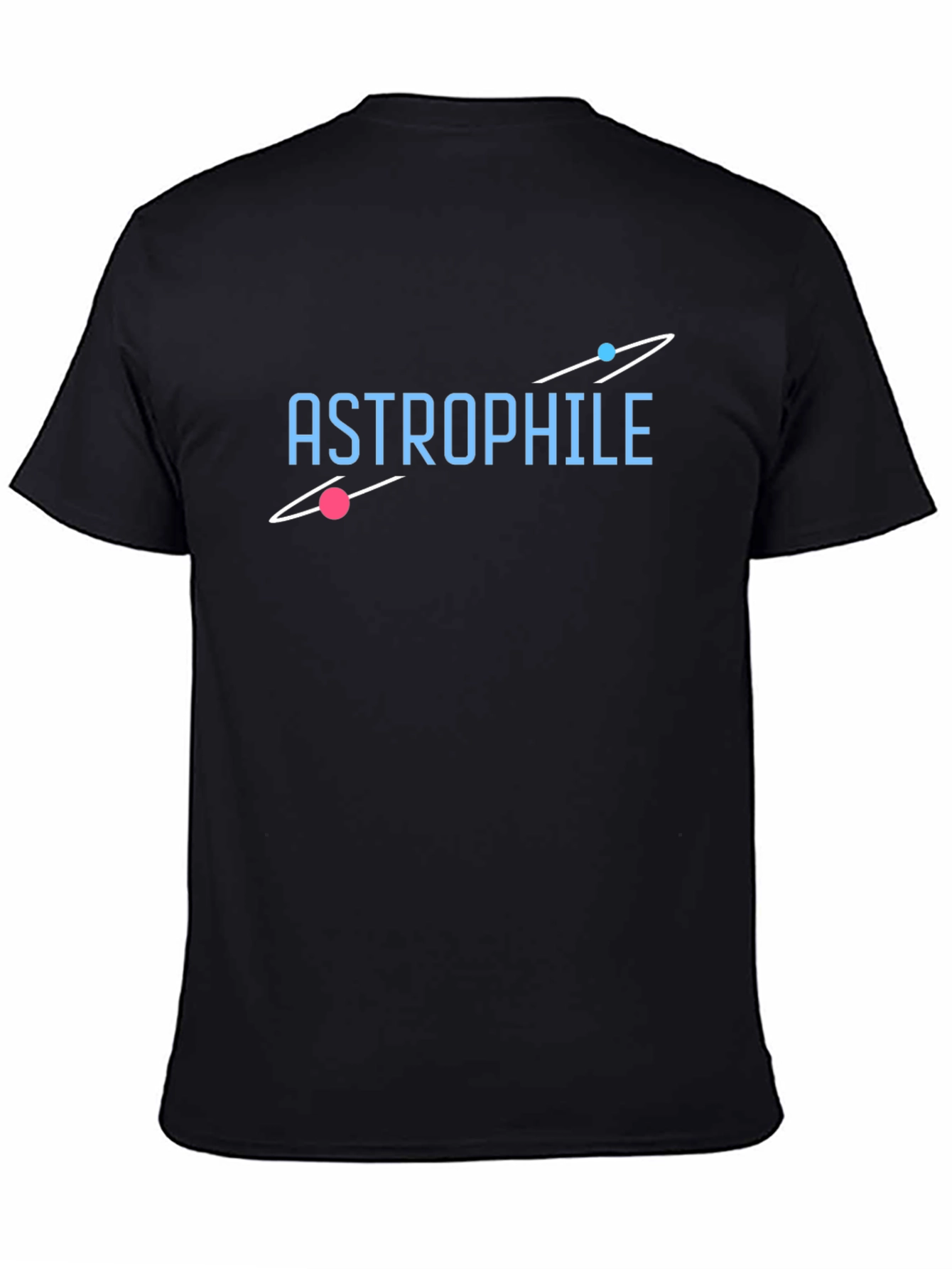 Black Astrophile Graphic Tee - Space Lover T-Shirt view 4