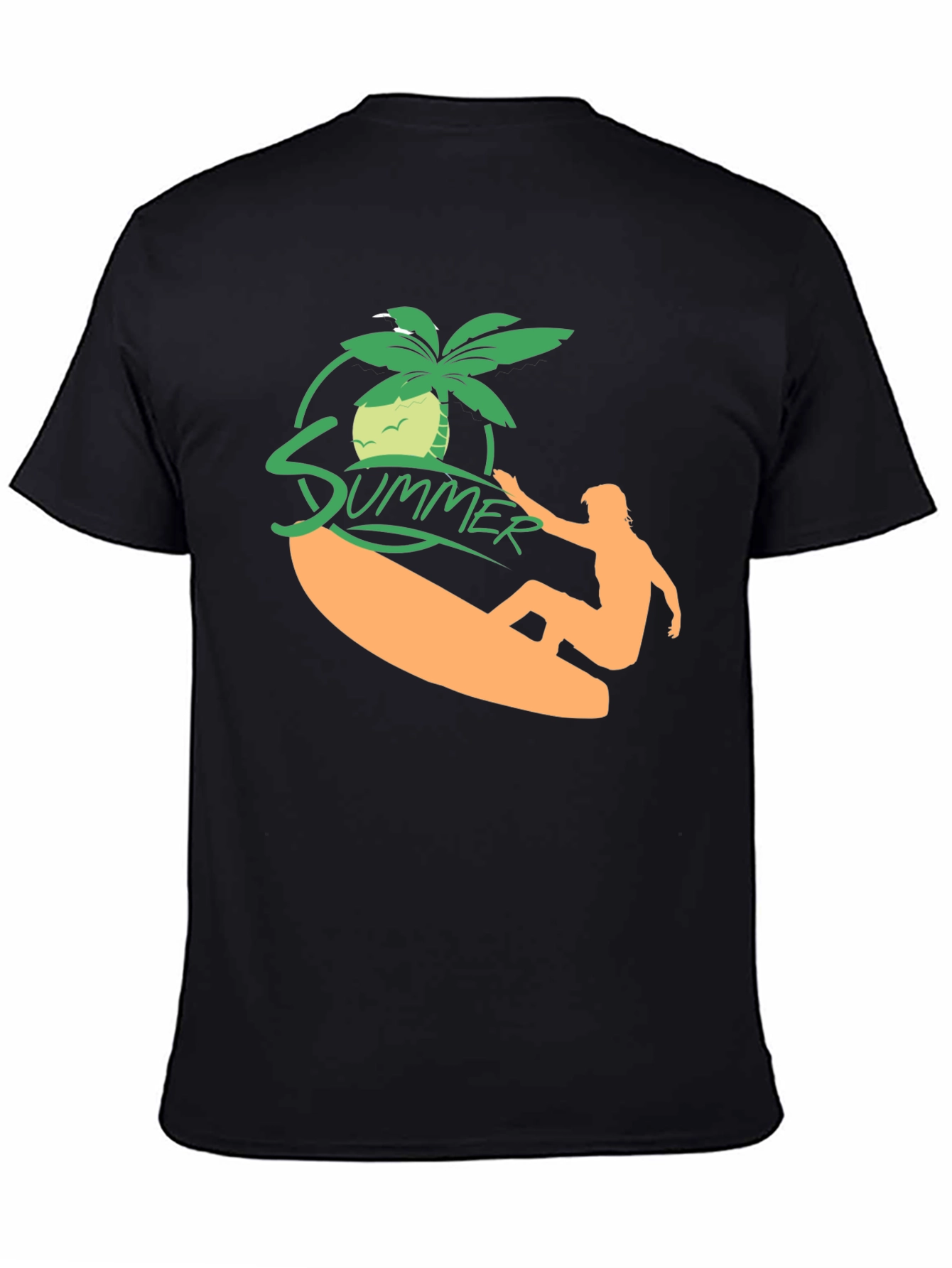 Black Summer Surf T-Shirt - Black view 4