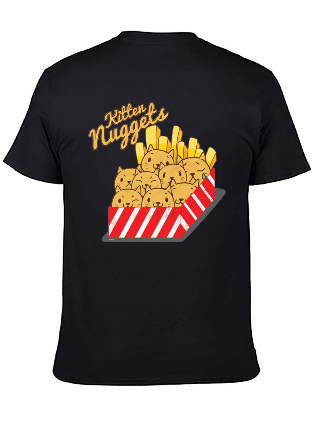 Black Kitten Nuggets Graphic T-Shirt view 4