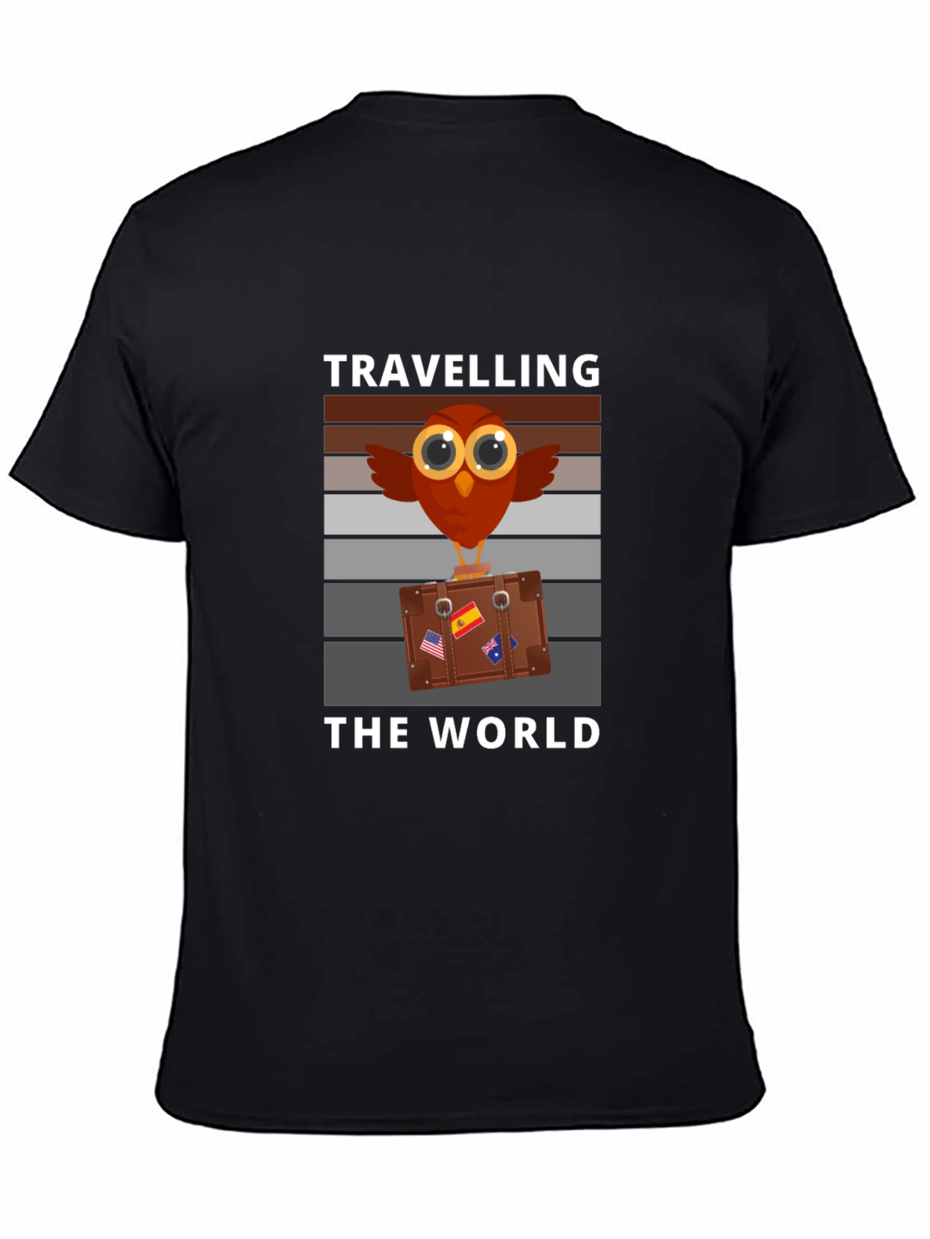 Black Traveling the World Graphic Tee view 4