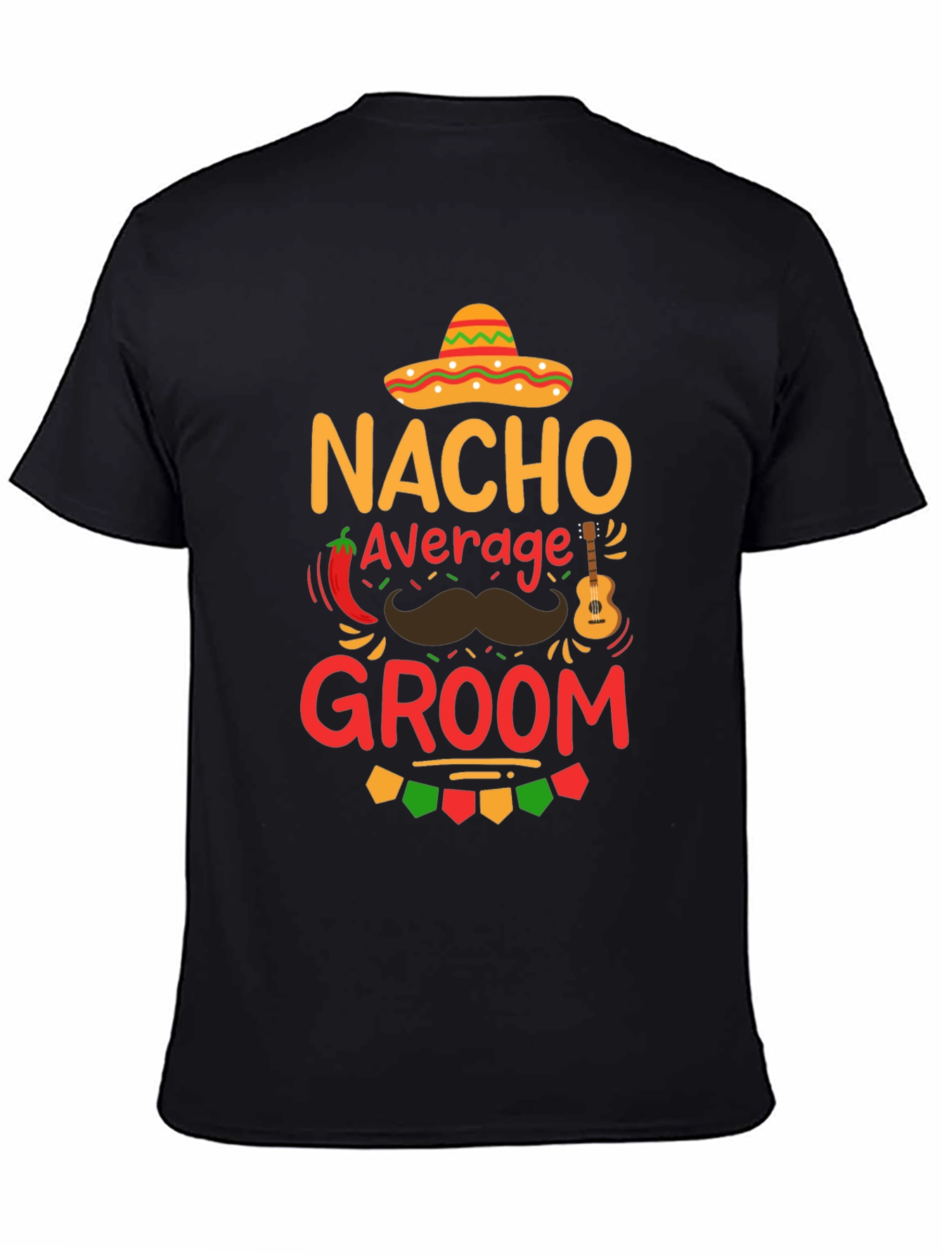 Black Nacho Average Groom Graphic Tee view 4