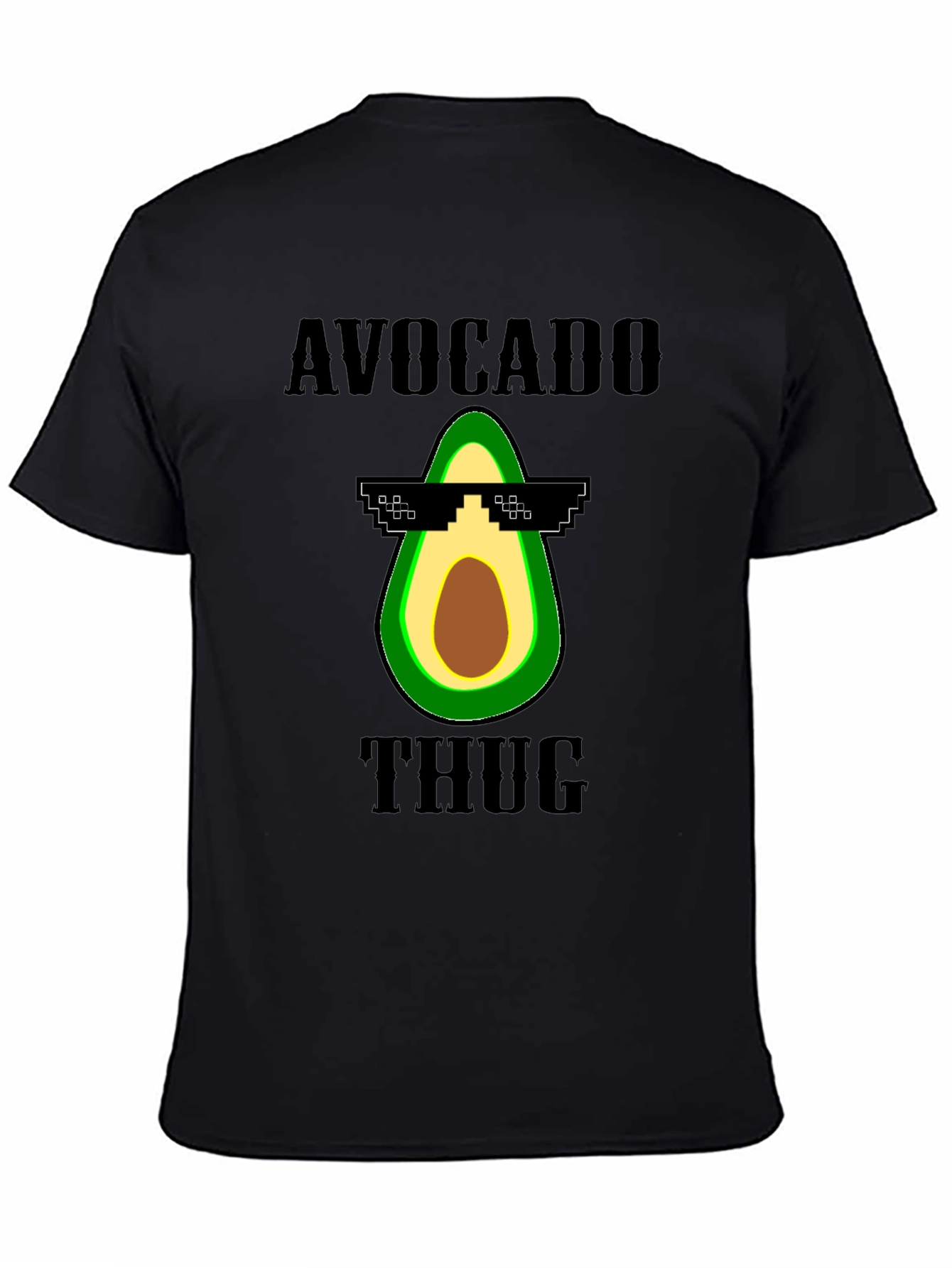 Black Avocado Thug Life Graphic Tee - Funny Novelty T-Shirt view 4
