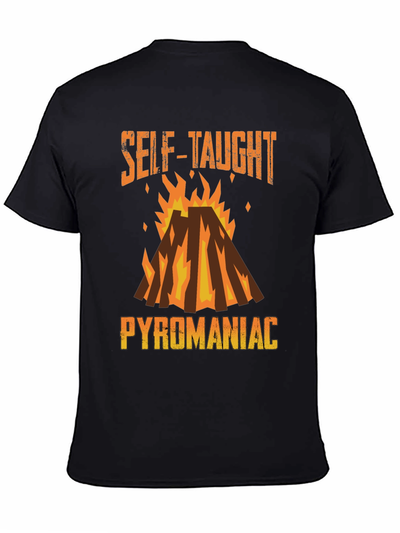 Black Self-Taught Pyromaniac Graphic Tee view 4
