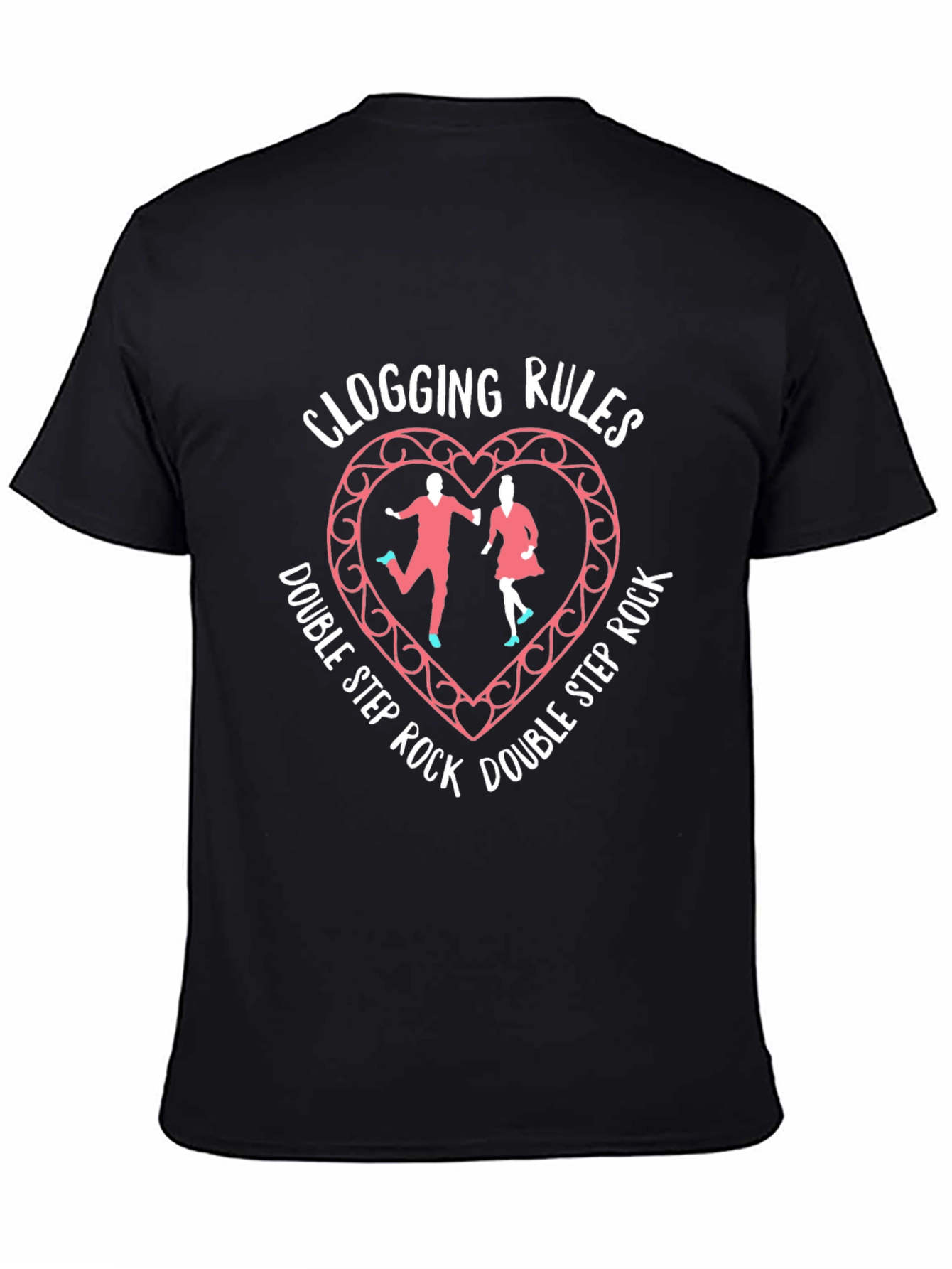 Black Clogging Rules Dance T-Shirt view 4