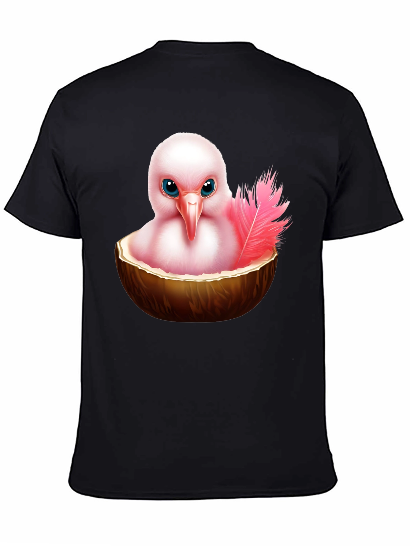 Humorous Bird in Coconut T-Shirt - 4