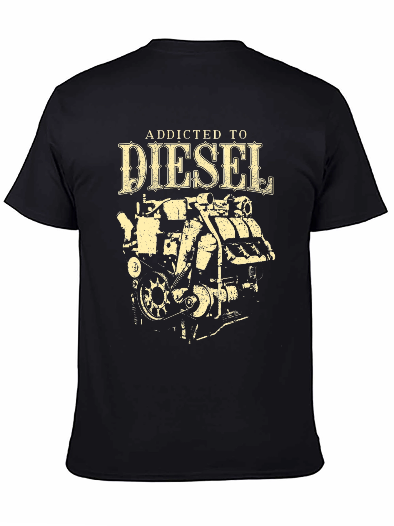 Black Addicted to Diesel T-Shirt view 4