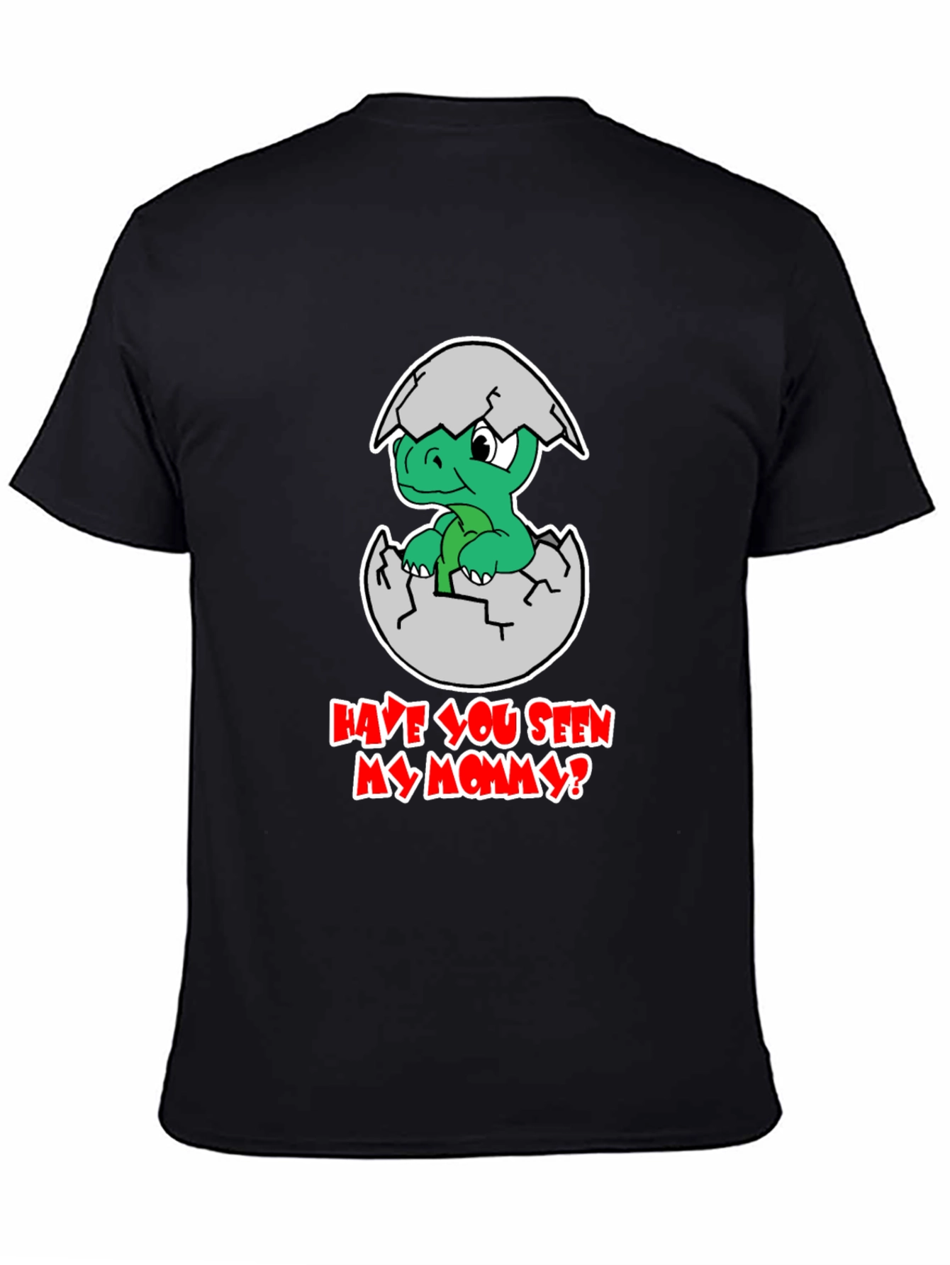 Black Dinosaur Hatchling Graphic T-Shirt view 4