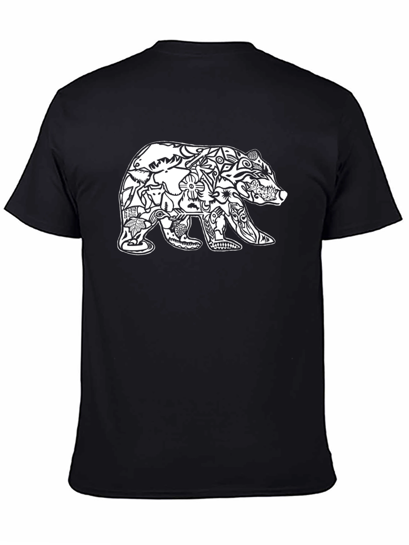 Black Black Bear Art Print T-Shirt view 4