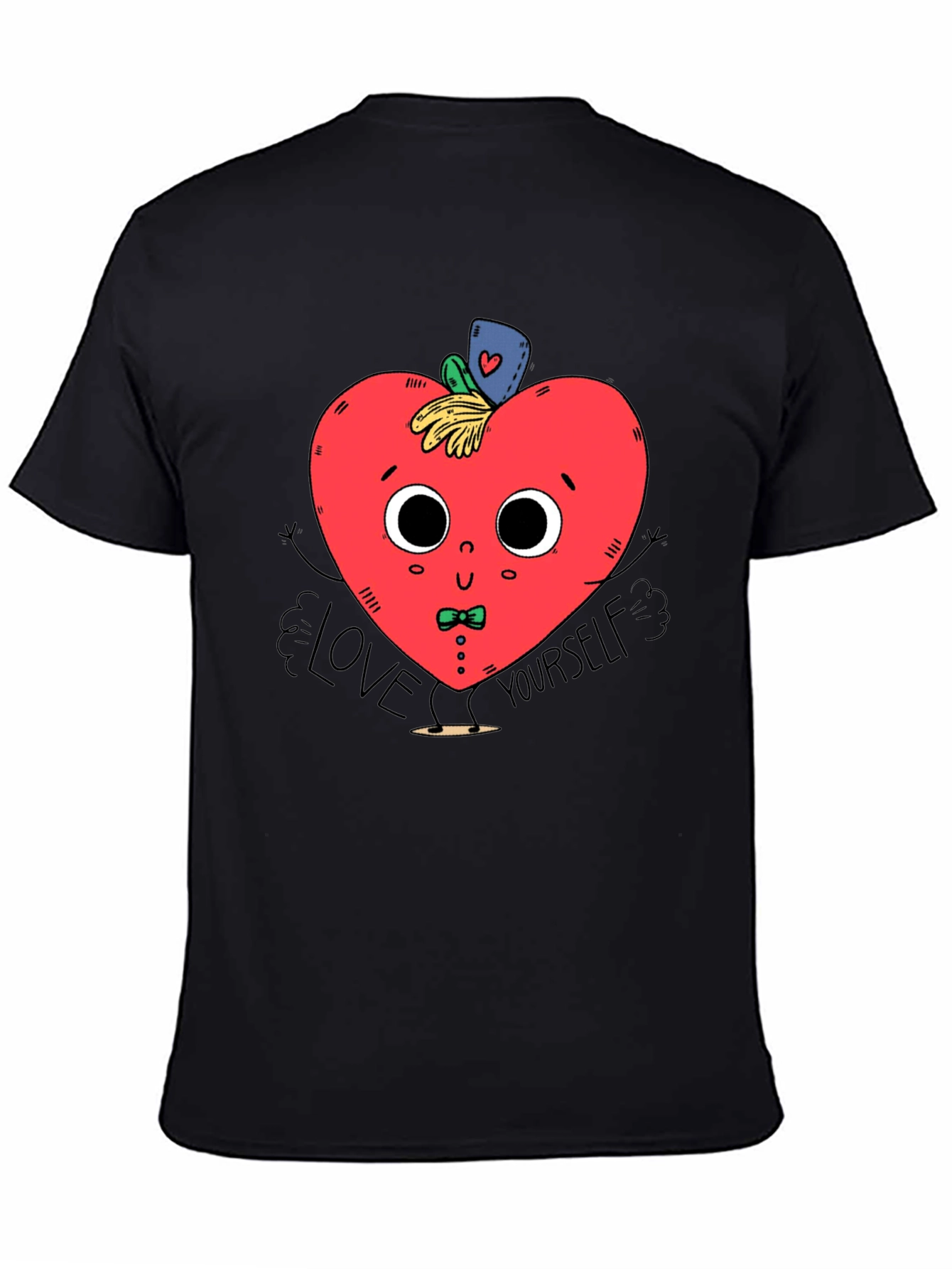 Black Love Yourself Heart Graphic T-Shirt view 4