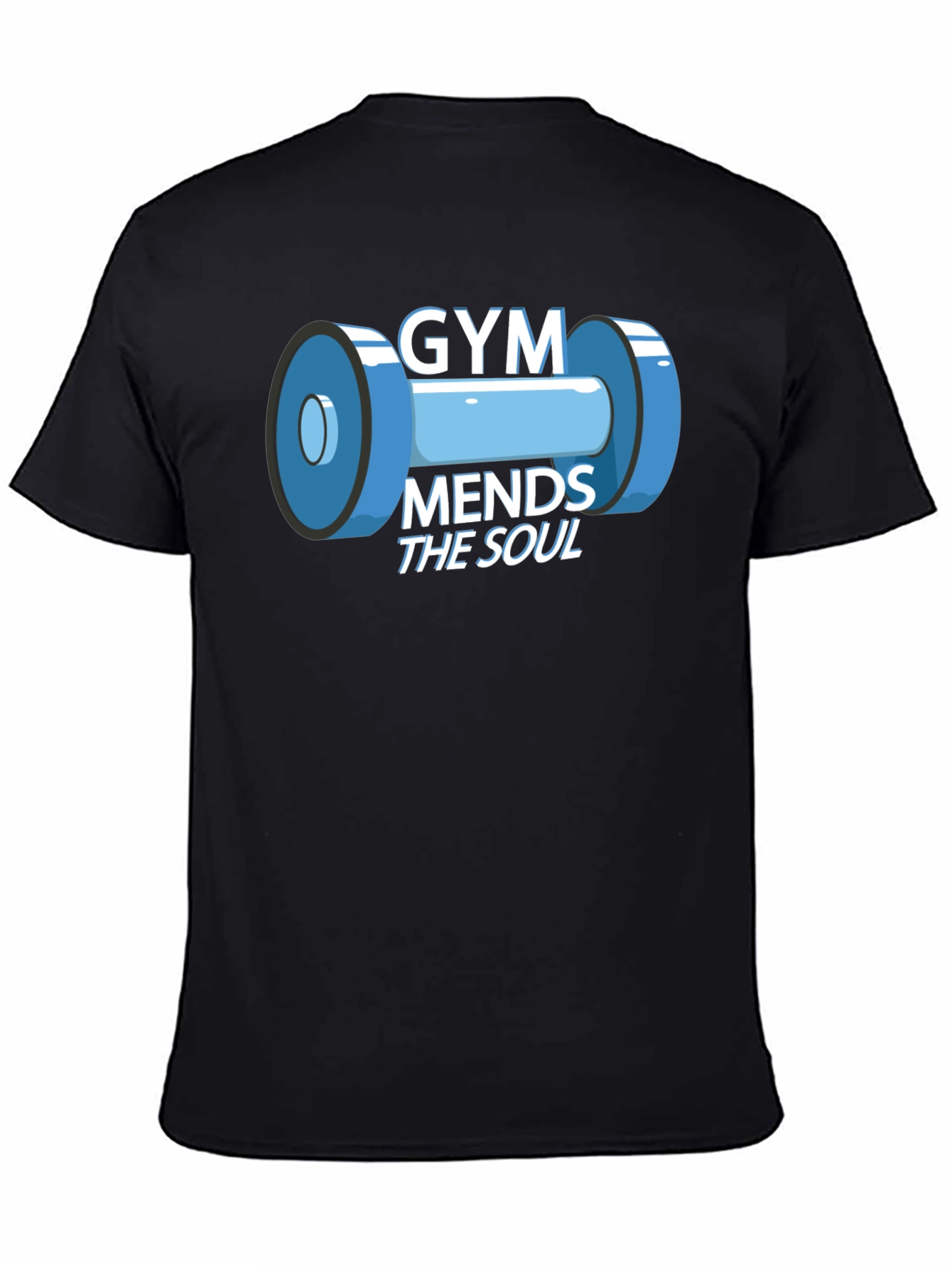 Black Gym Mends the Soul Graphic T-Shirt view 4