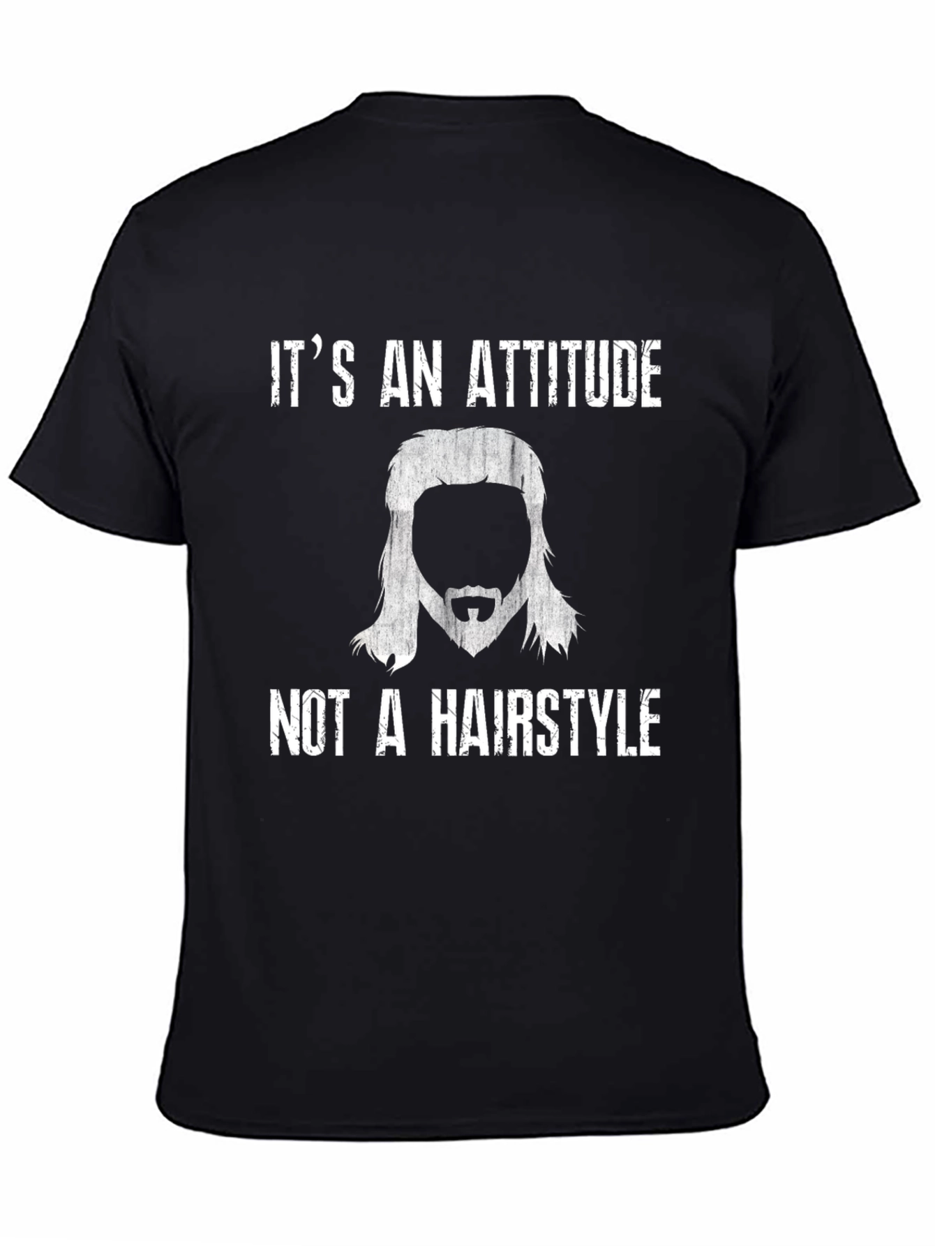 Black Attitude, Not Hairstyle Graphic Tee view 4