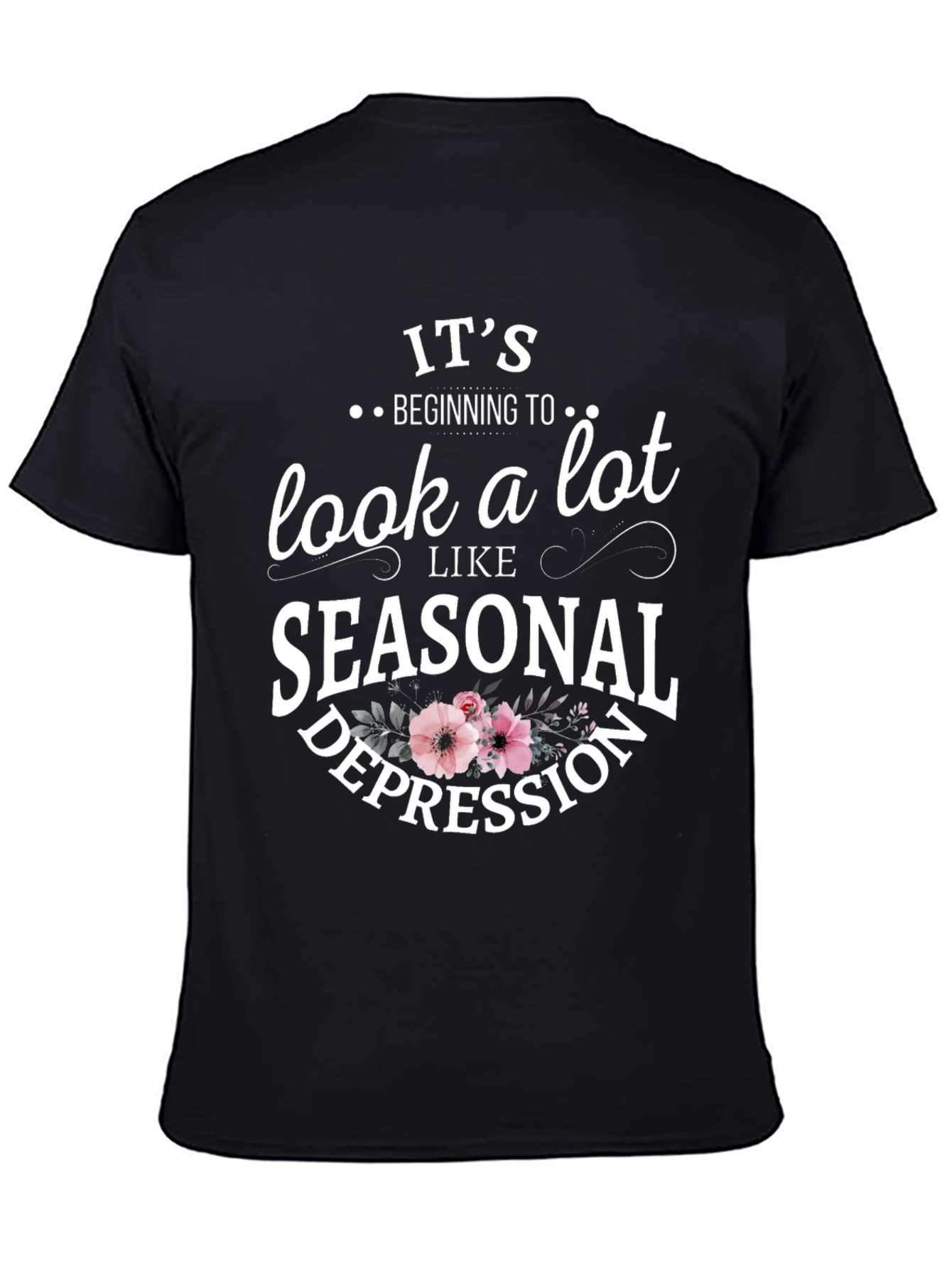 Black Seasonal Depression Graphic T-Shirt view 4