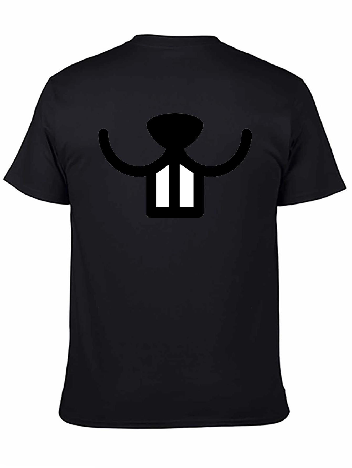 Black Funny Beaver Teeth Graphic T-Shirt - Black view 4