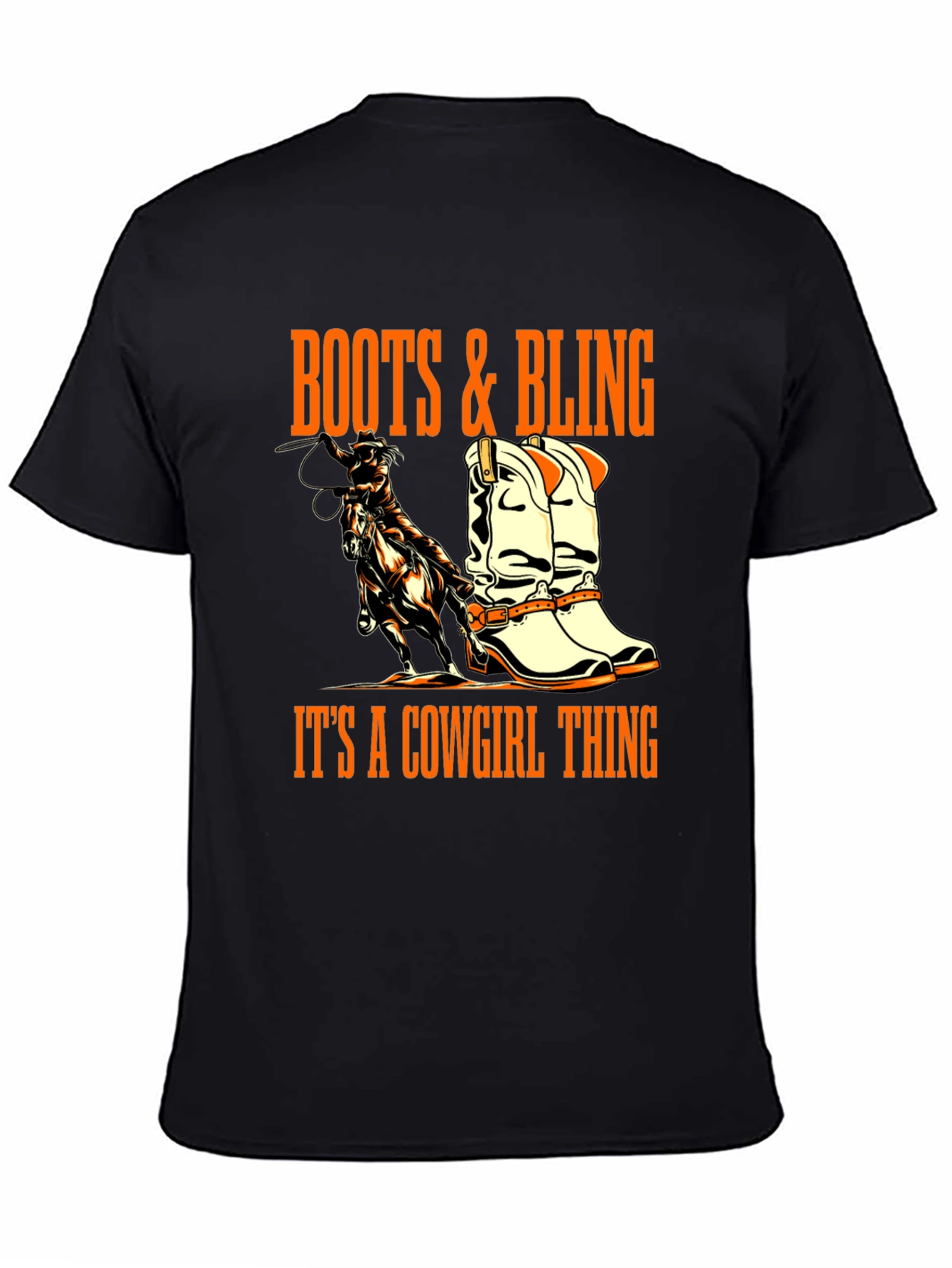Black Boots & Bling Cowgirl T-Shirt view 4