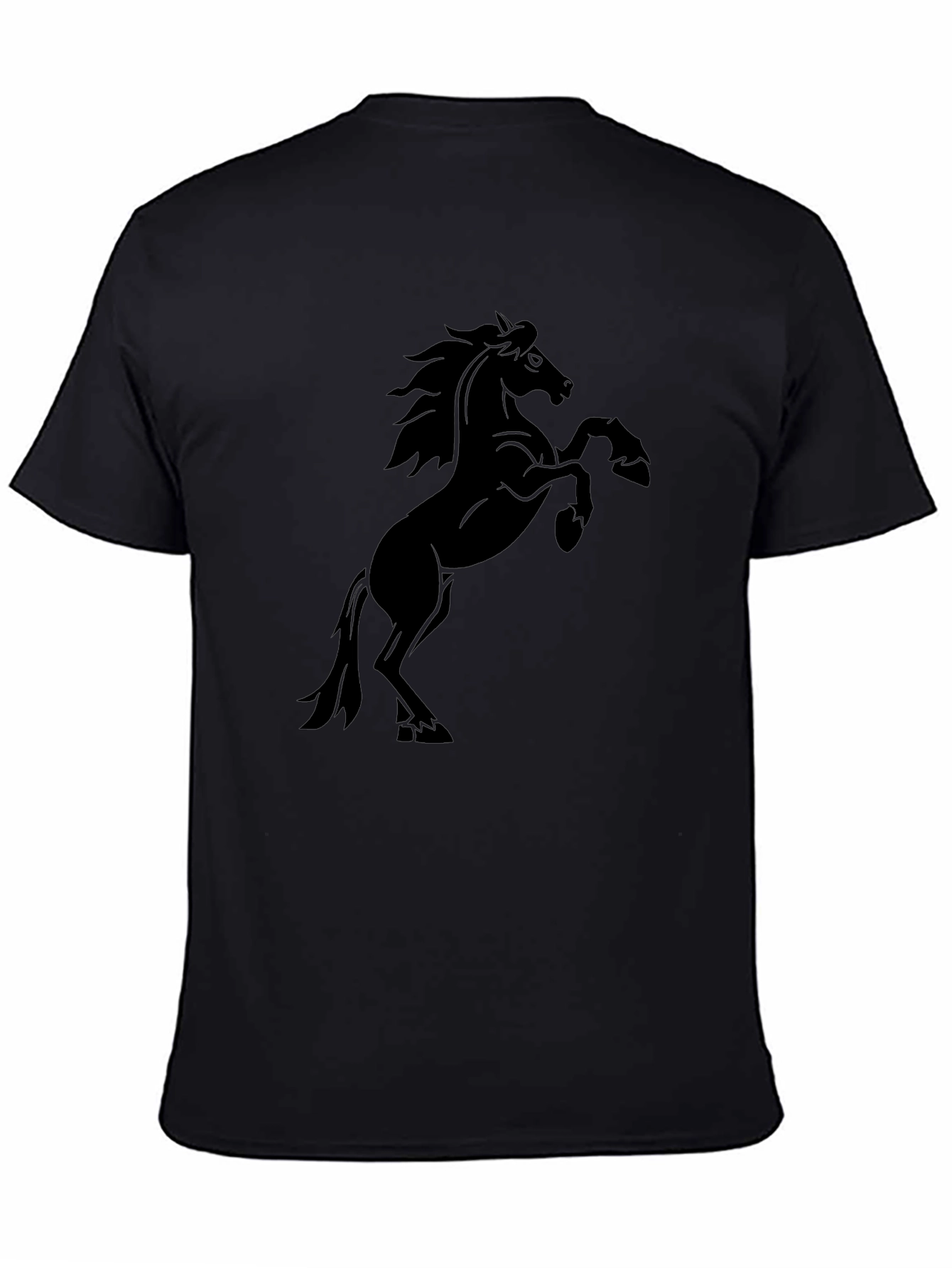 Black Black Horse Graphic Tee | Men's Classic Fit T-Shirt view 4