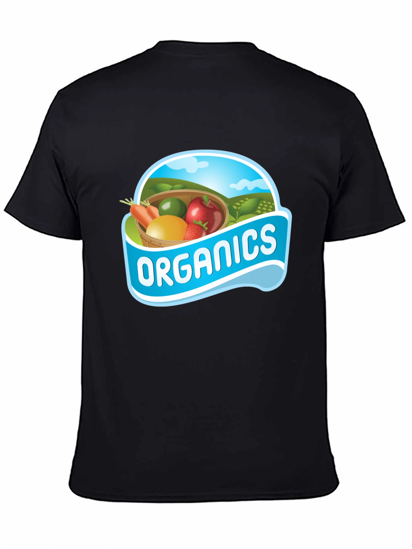 Black Organic Produce T-Shirt - Farm Fresh Style view 4
