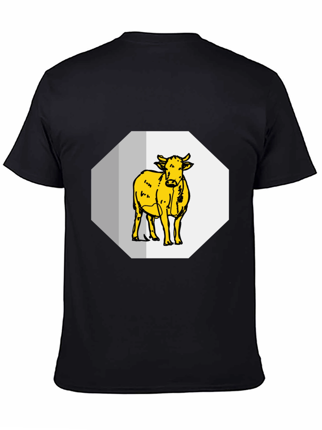 Black Cow Graphic Tee - Black Cotton Blend view 4