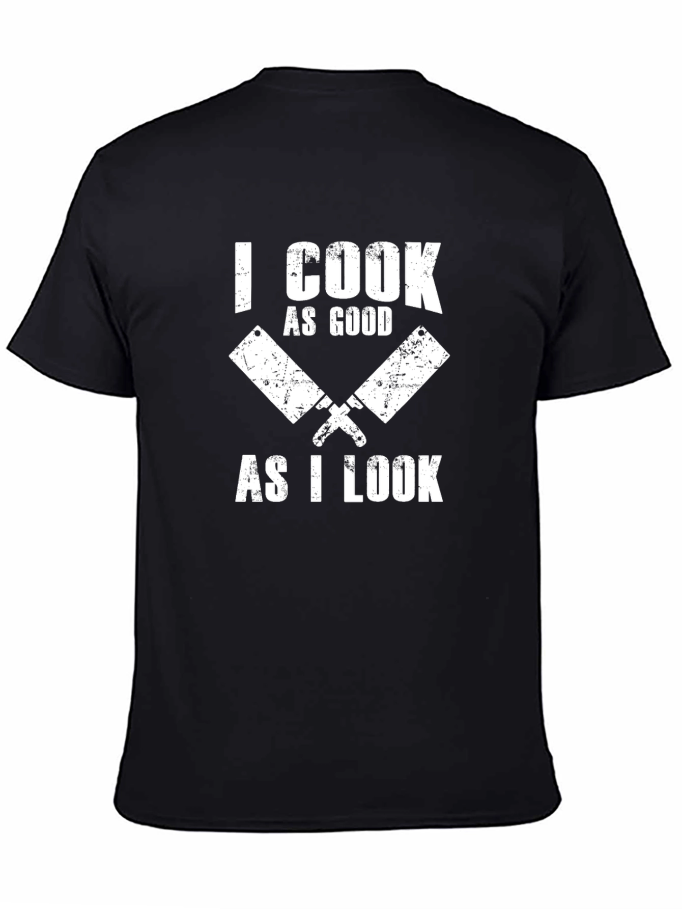 Black Funny Cook T-Shirt - I Cook As Good As I Look Tee view 4