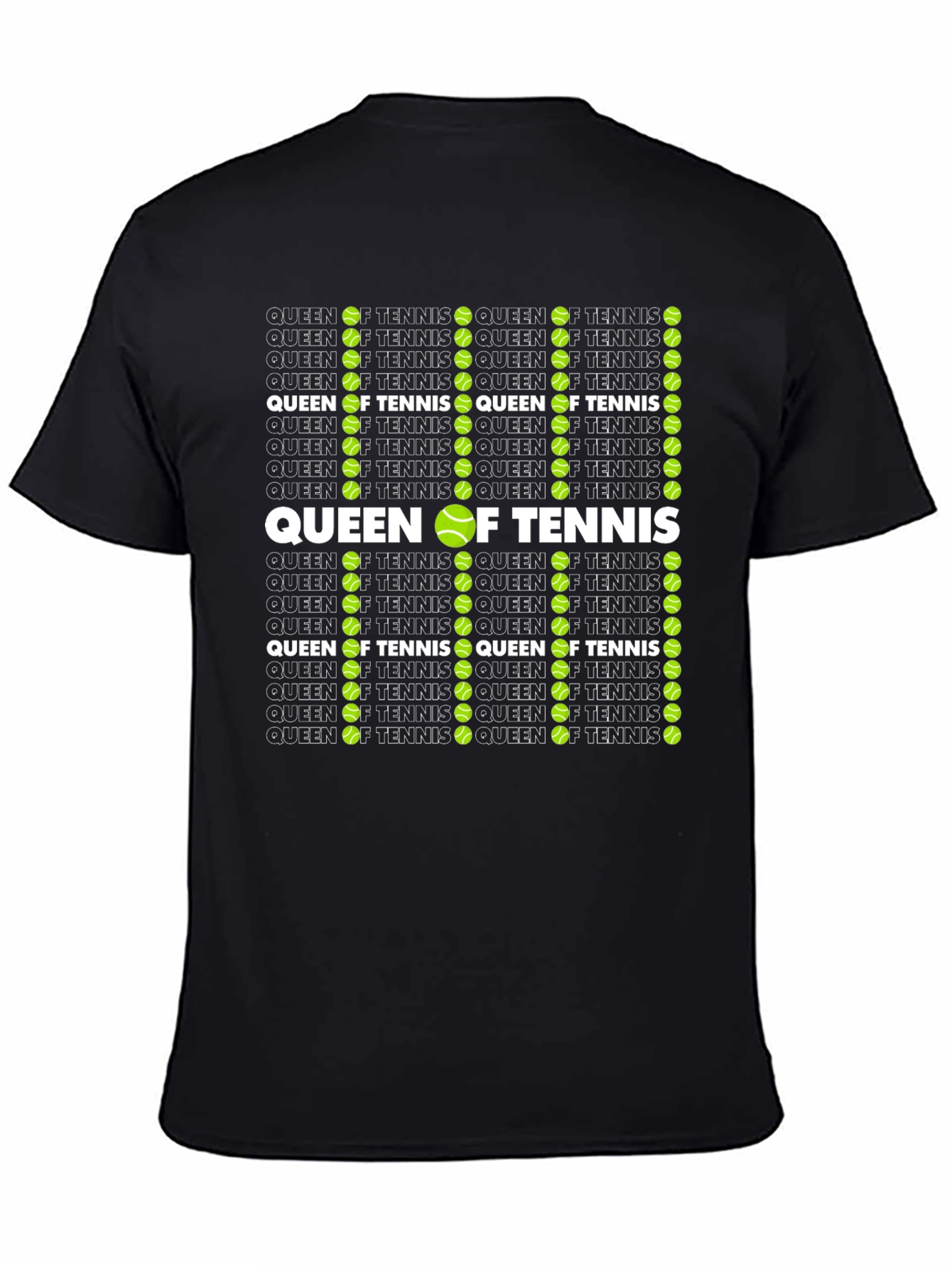 Black Queen of Tennis Graphic Tee view 4