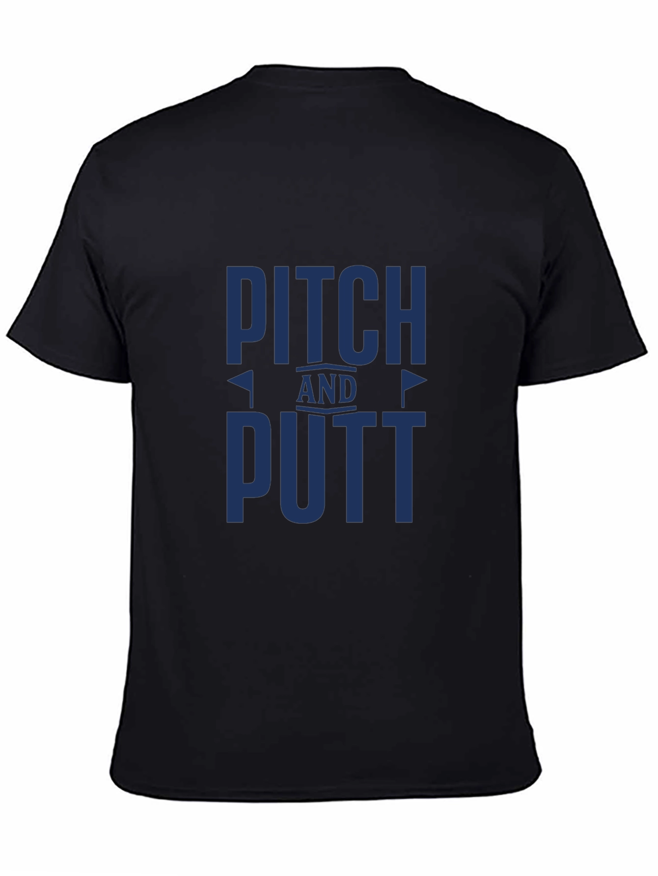 Black Pitch and Putt Golf T-Shirt view 4
