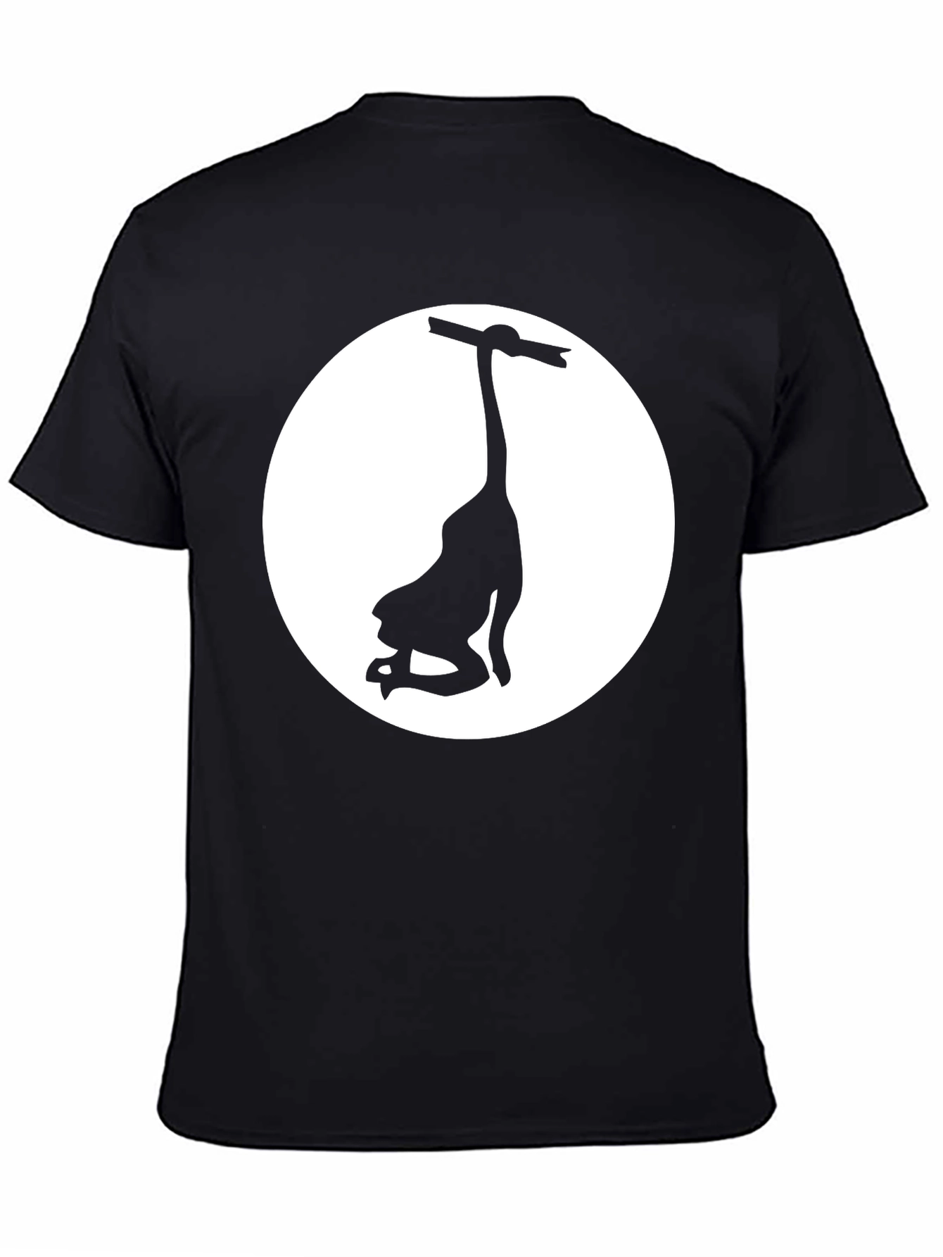 Black Unique Graphic Tee: Hang in There Design view 4