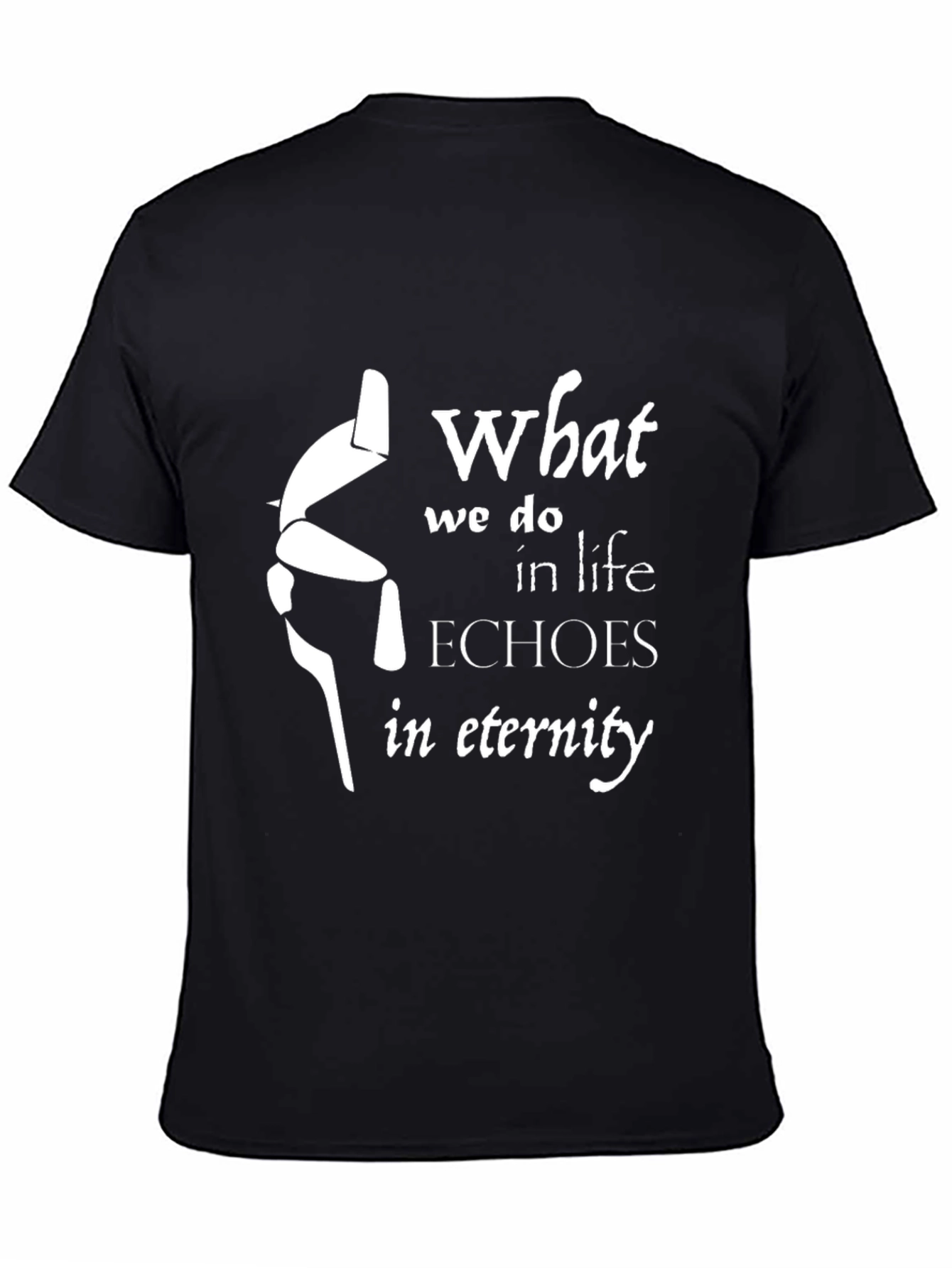 Black Eternity Echoes T-Shirt - Black Graphic Tee view 4