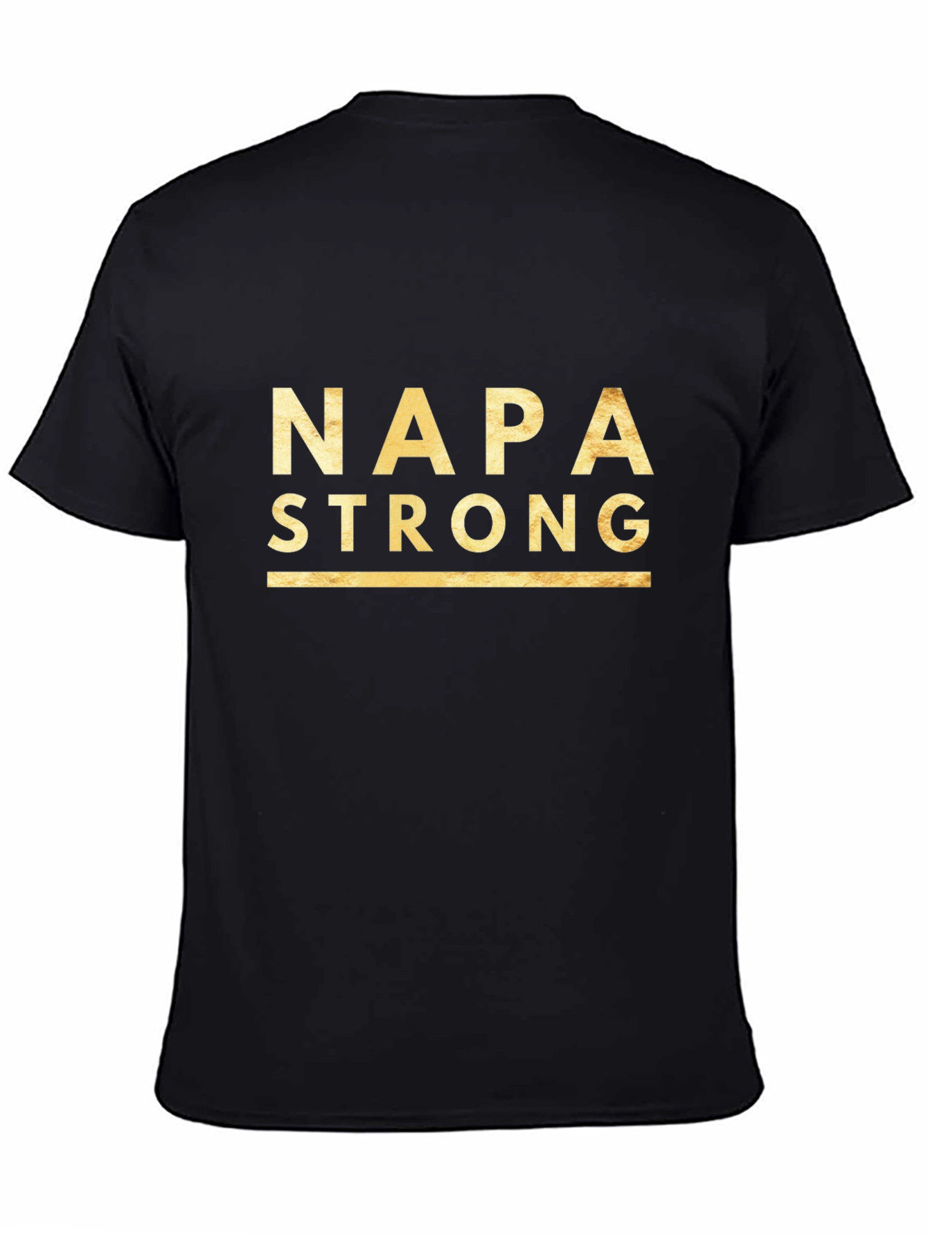 Black Napa Strong Graphic Tee - Premium Black Cotton T-Shirt view 4