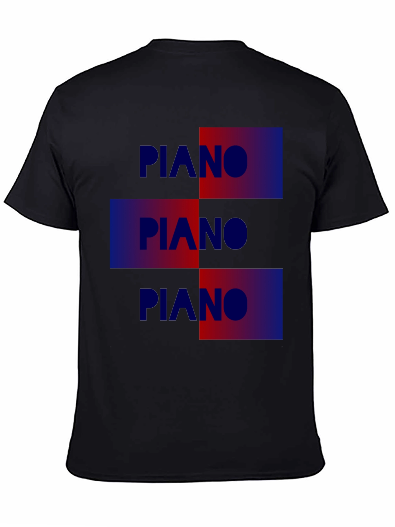 Black Piano Graphic Tee - Cool Music Lover T-Shirt view 4