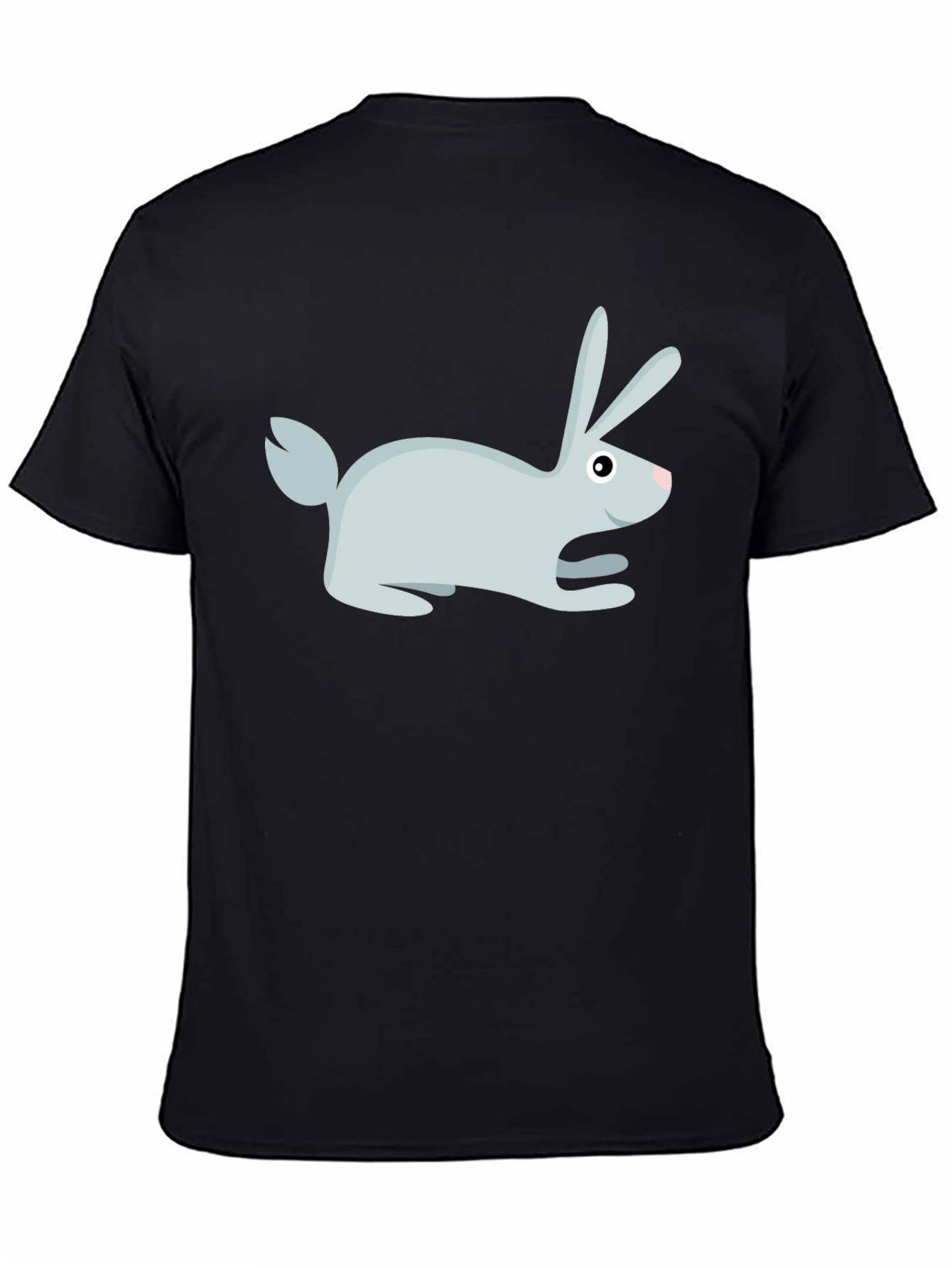 Black Rabbit Graphic Print Crew Neck T-Shirt view 4
