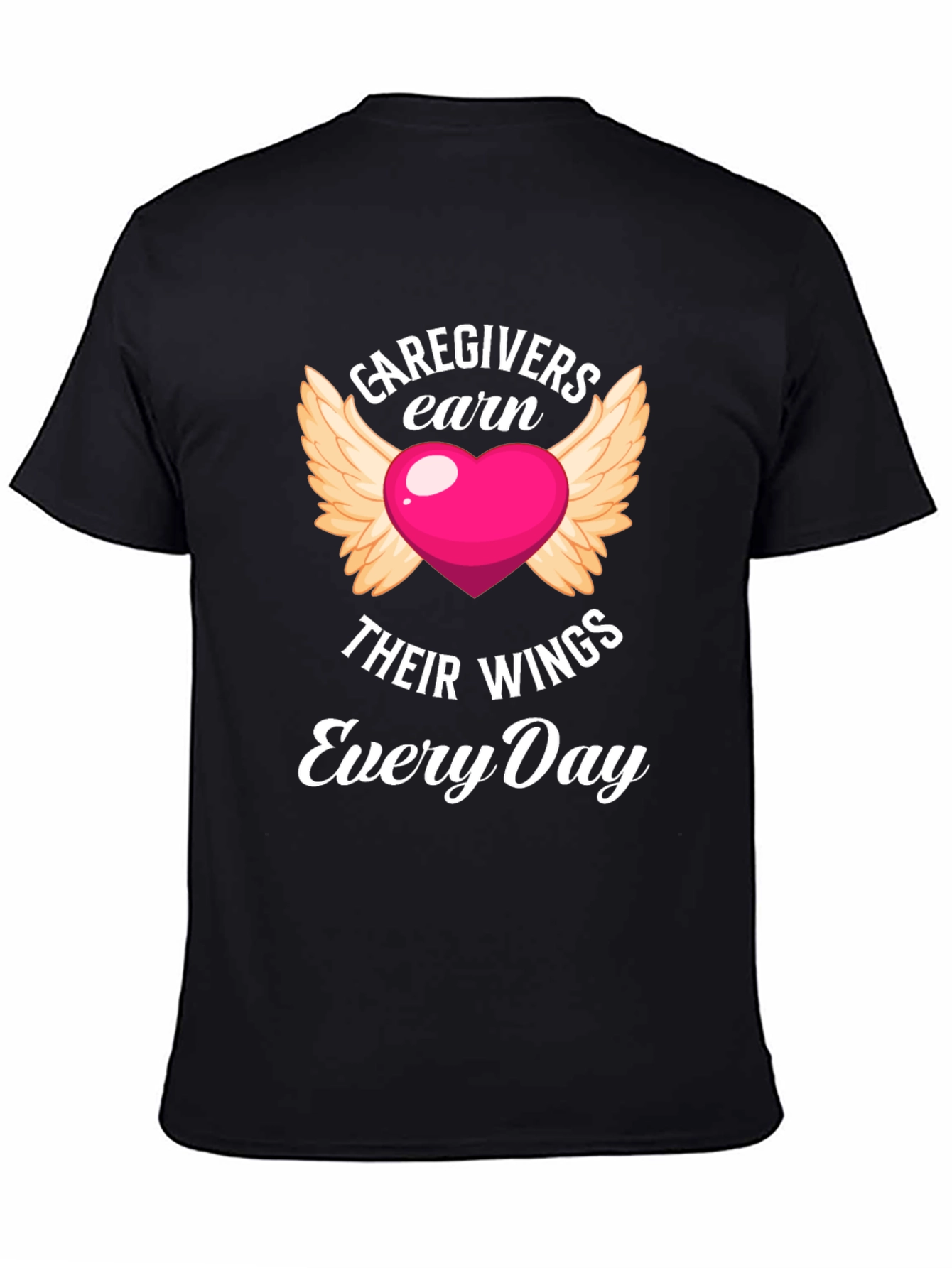Black Caregivers Earn Their Wings T-Shirt view 4