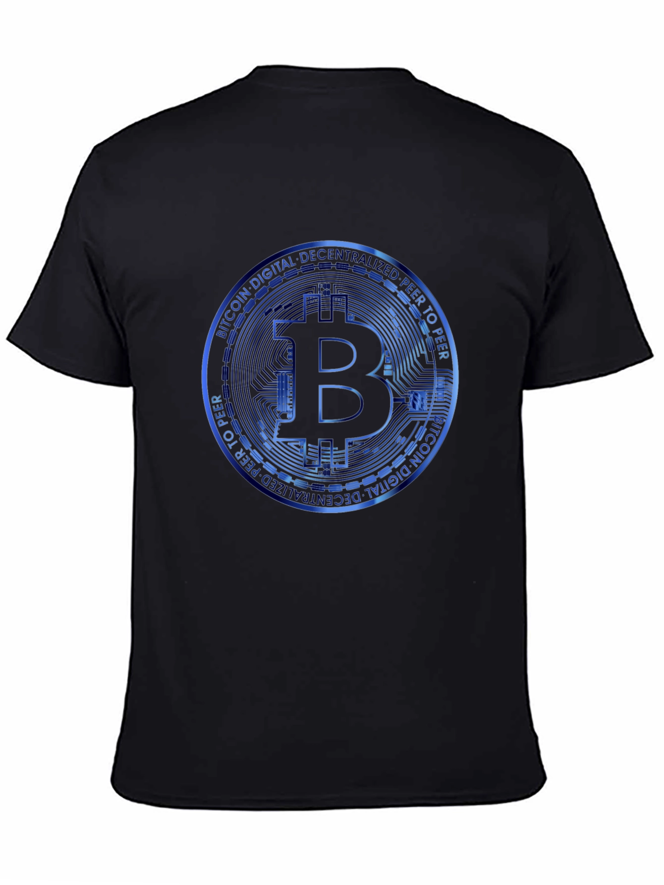 Black Bitcoin Crypto T-Shirt - Digital Decentralized Peer To Peer view 4