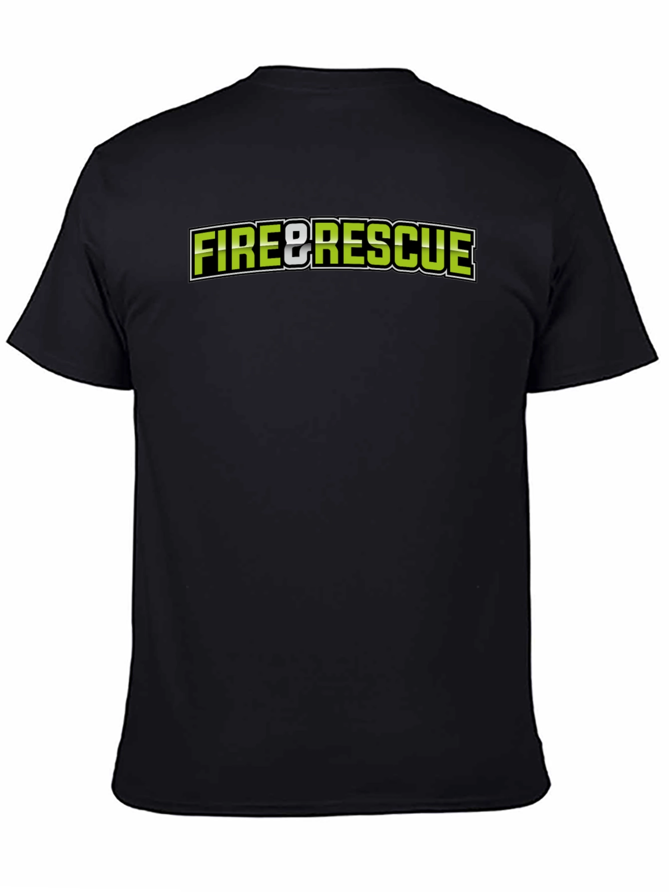 Black Fire & Rescue Black Graphic T-Shirt view 4