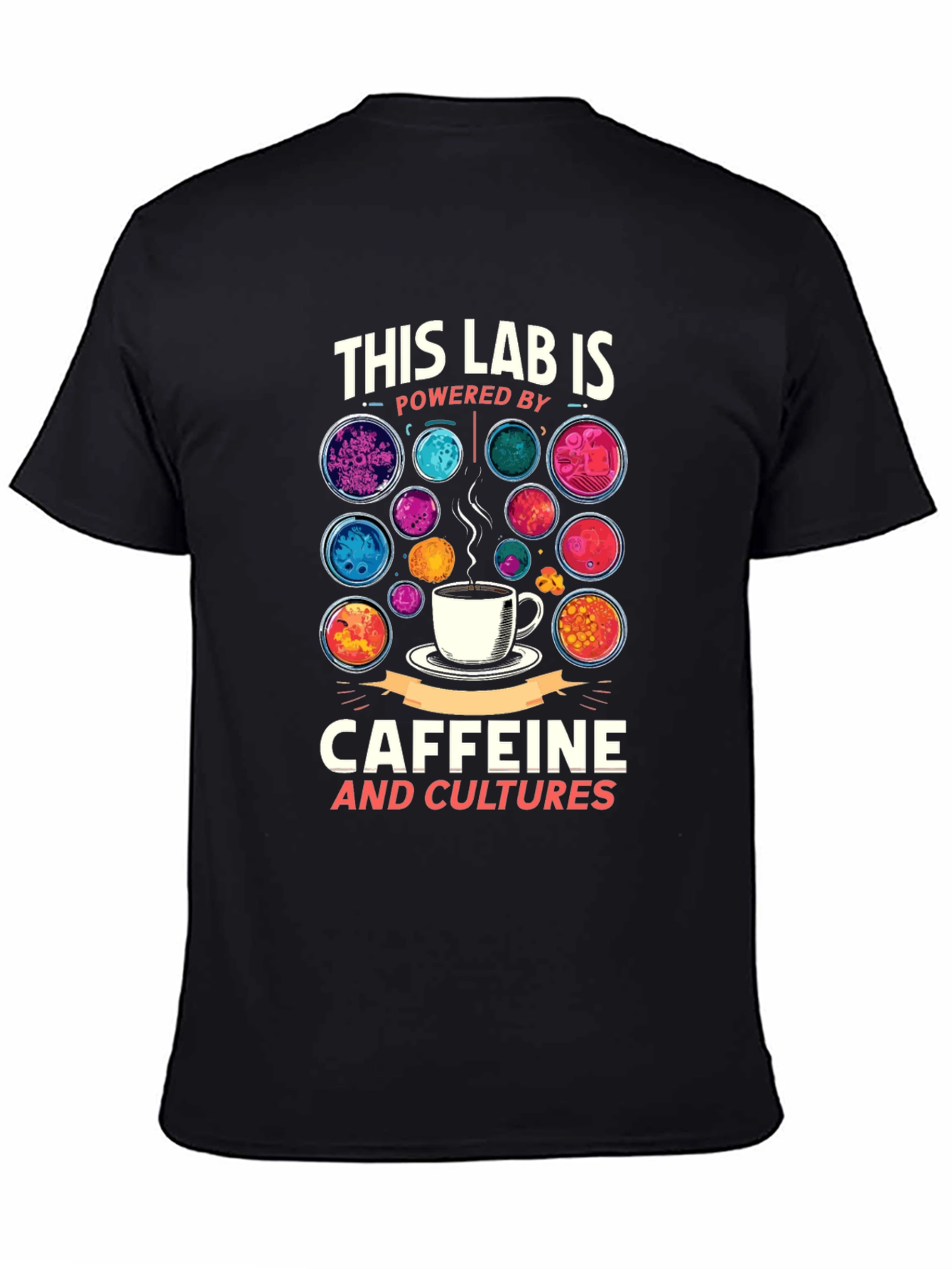 Black Lab Powered by Caffeine and Cultures Graphic Tee view 4